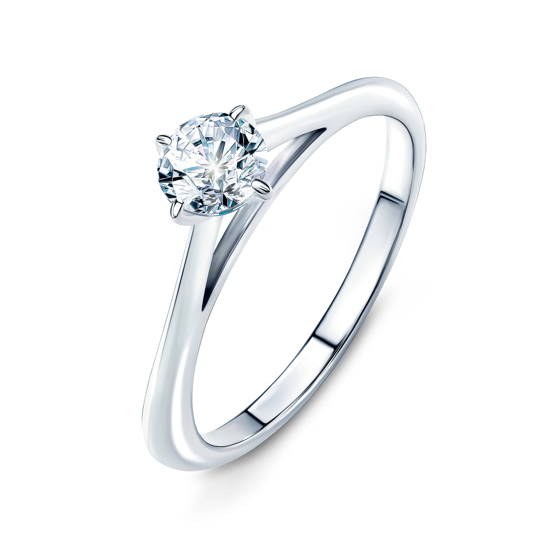 Pierścionek zaręczynowy The Light: platyna, diament