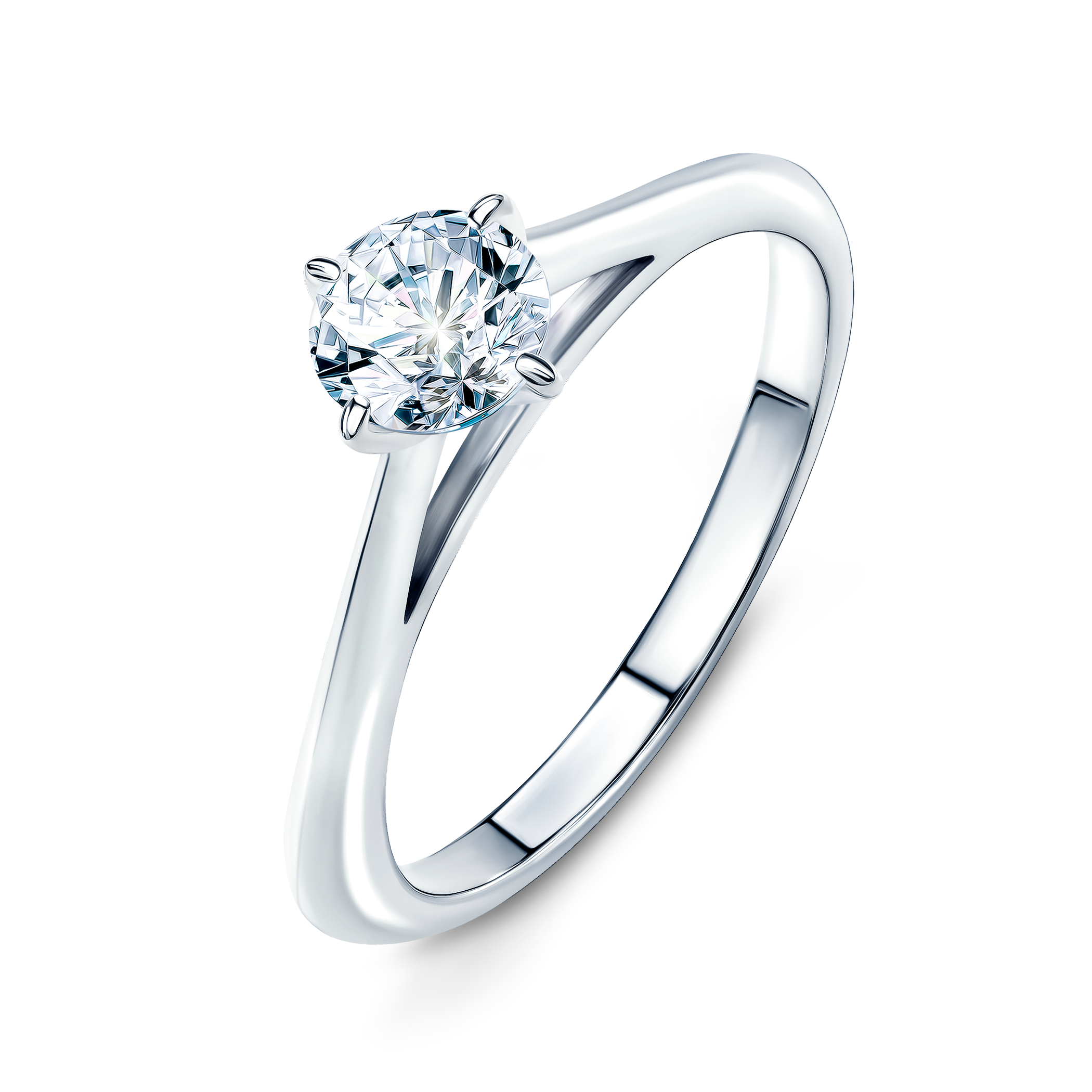 Verlobungsring The Light: Platin, Diamant - 4