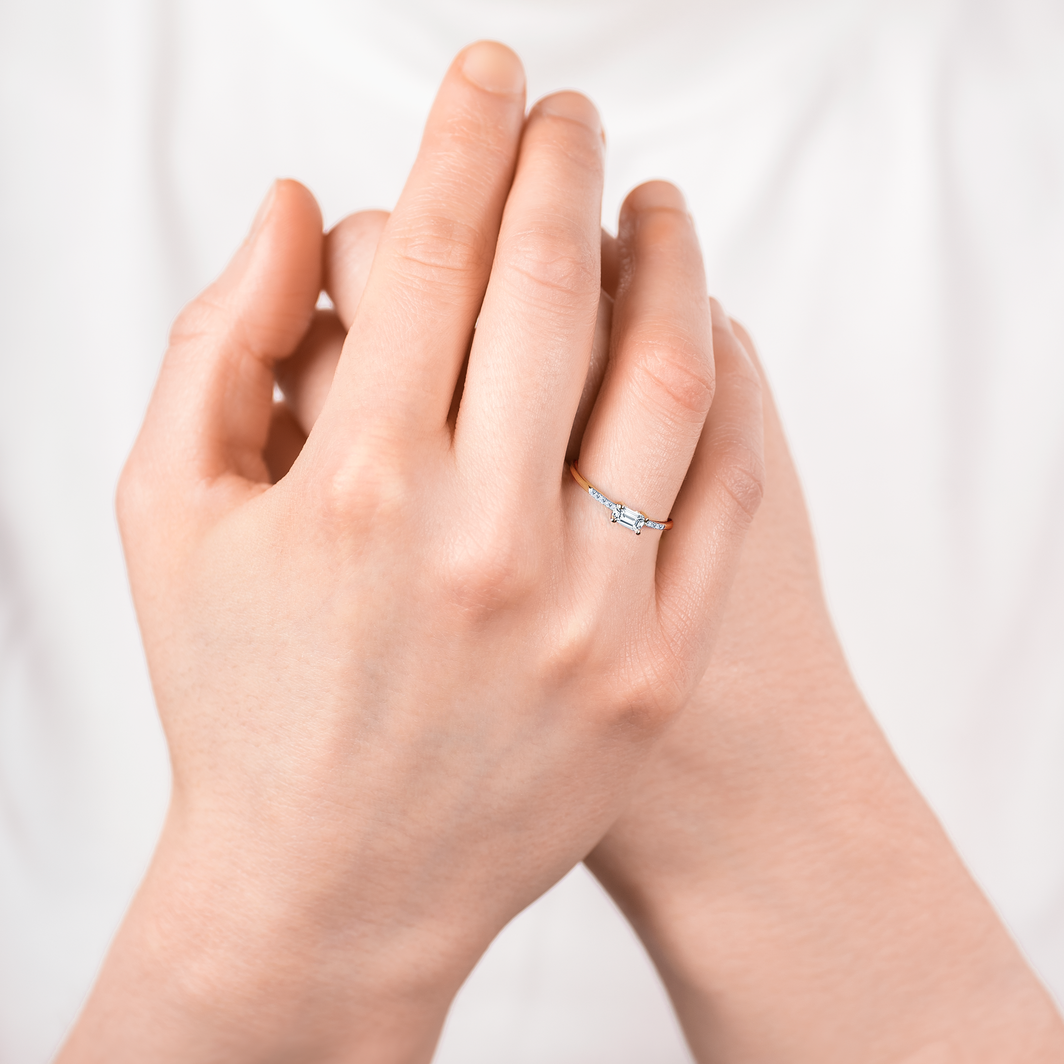 Pierścionek zaręczynowy SAVICKI: złoty, topaz - 3