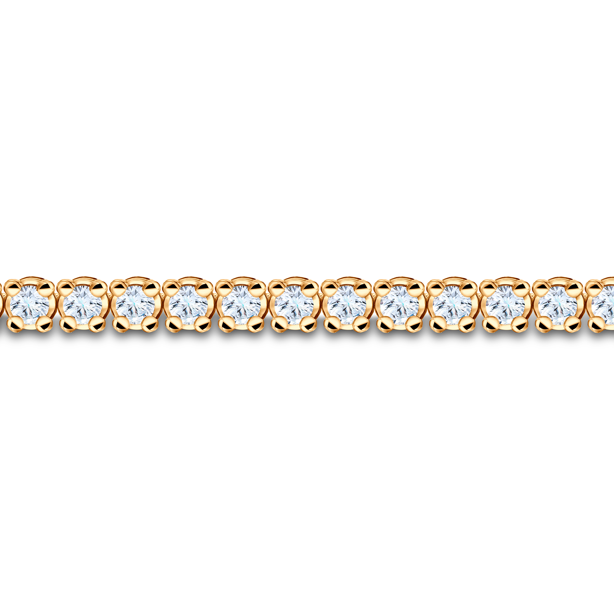Tennisarmband Luminy 4,5 mm: Gold, weiße Saphire - 3