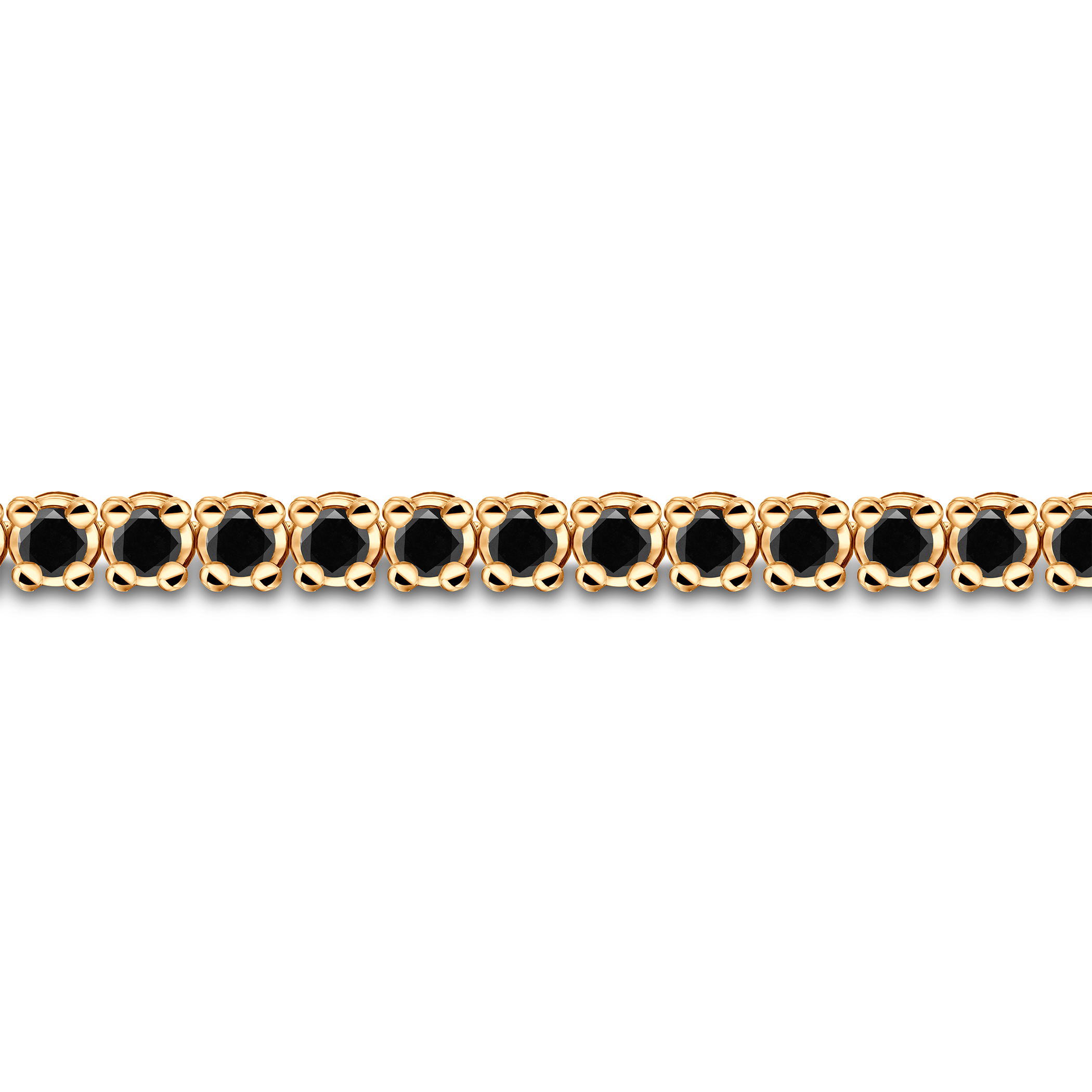 Tennisarmband Luminy 4,5 mm: Gold, schwarze Diamanten