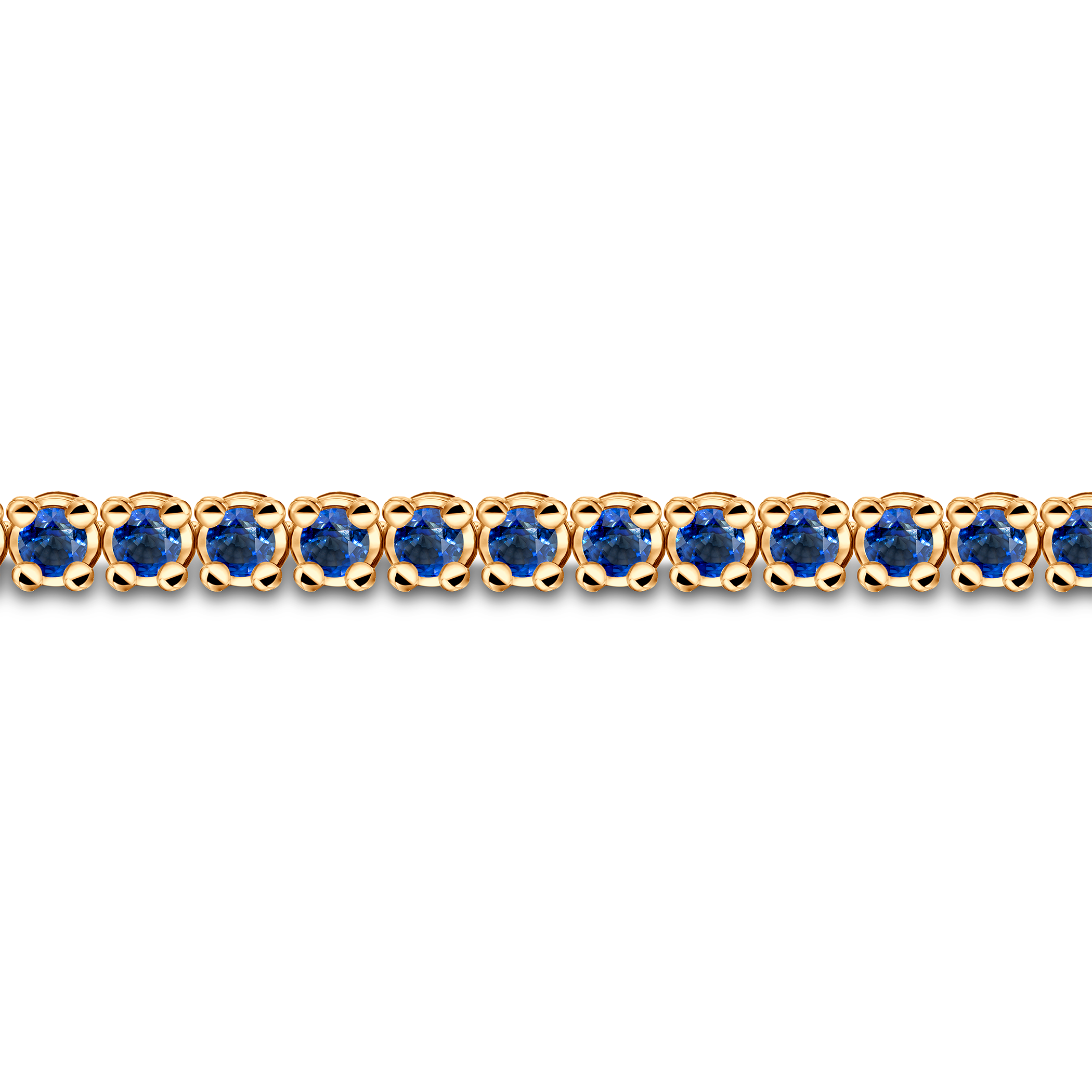 Bransoletka tenisowa Luminy 4,5mm: złoto, niebieskie szafiry - 3