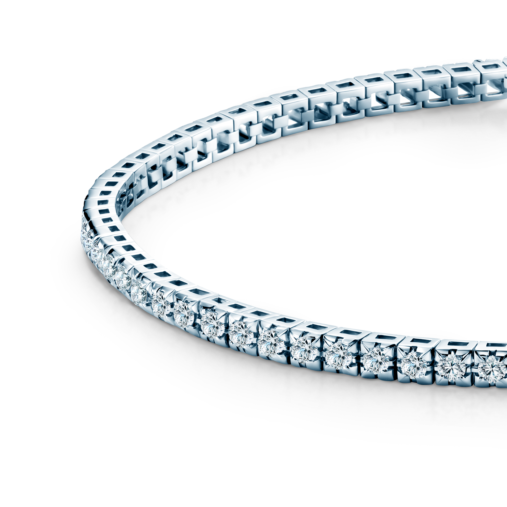 Bransoletka tenisowa Share Your Love 3,0mm: białe złoto, diamenty laboratoryjne