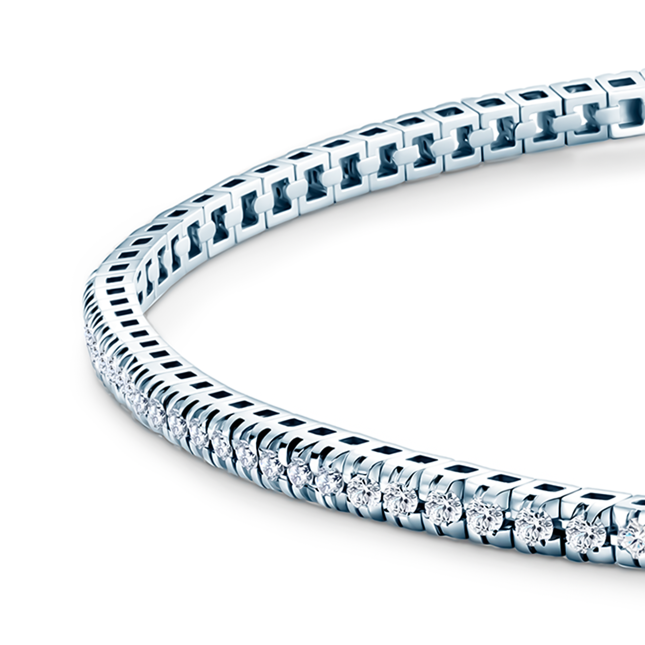 Bransoletka tenisowa Share Your Love 1,9mm: białe złoto, diamenty laboratoryjne