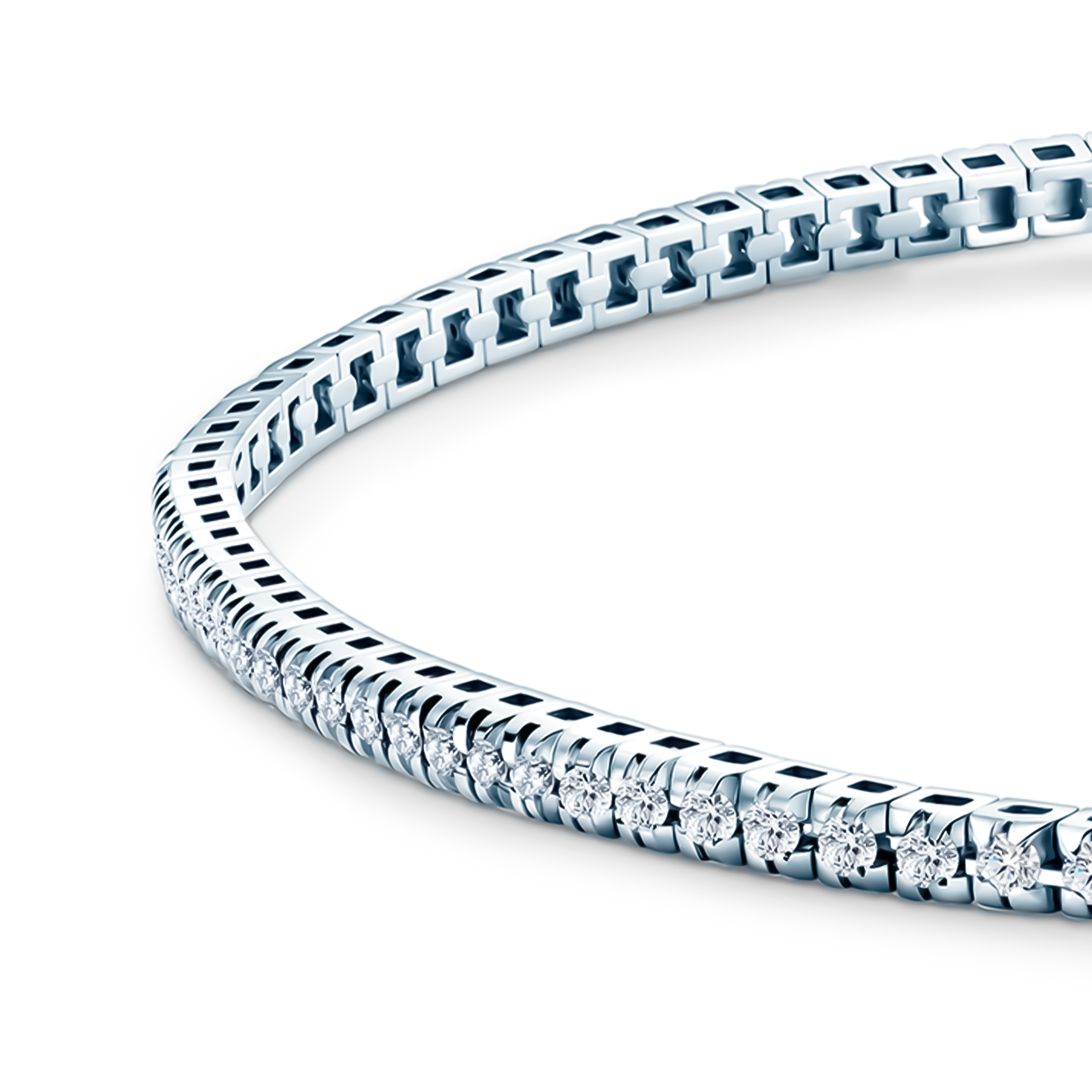 Bransoletka tenisowa Share Your Love 1,9mm: białe złoto, diamenty