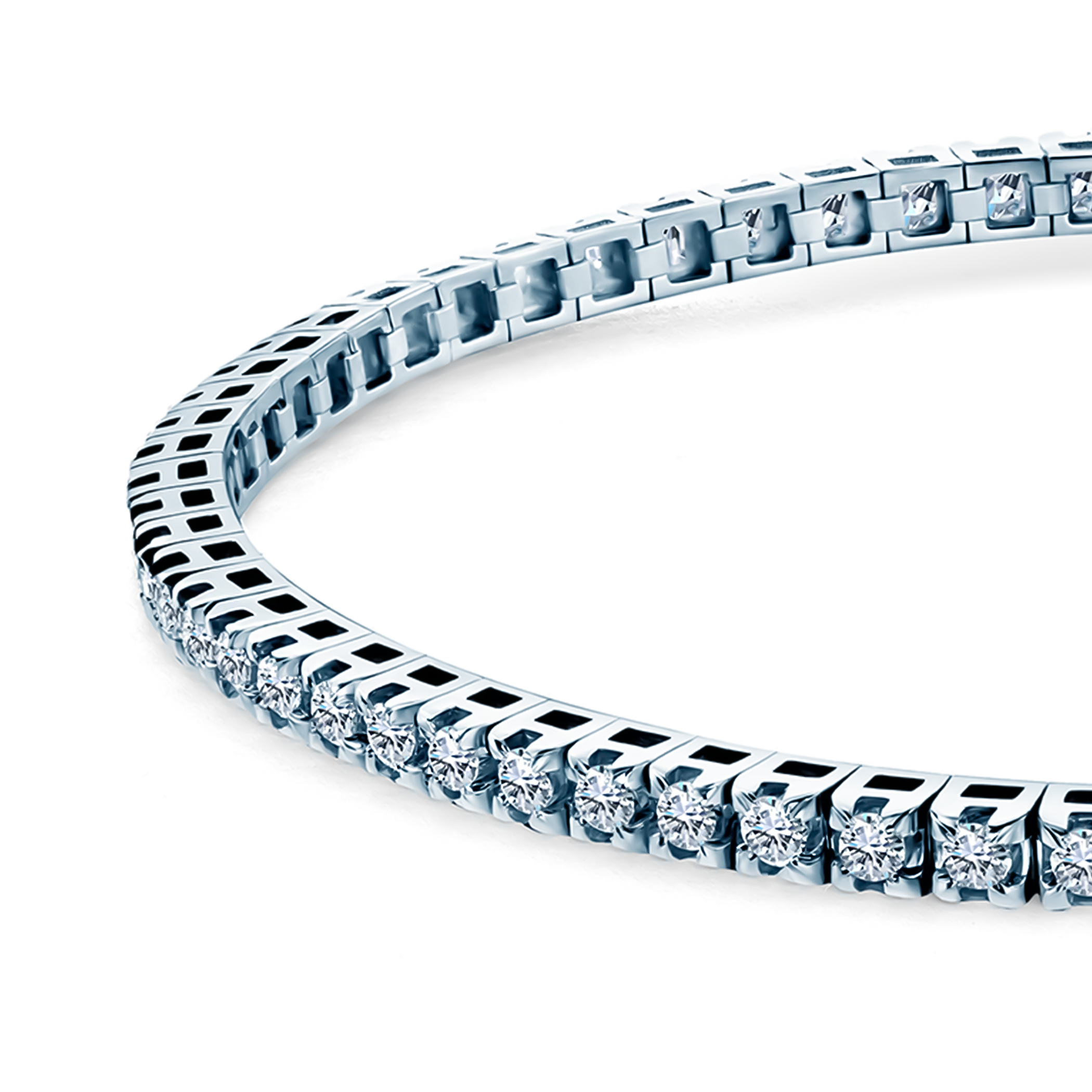 Tennisarmband Share Your Love 2,3 mm: Weißgold, Labordiamanten - 3