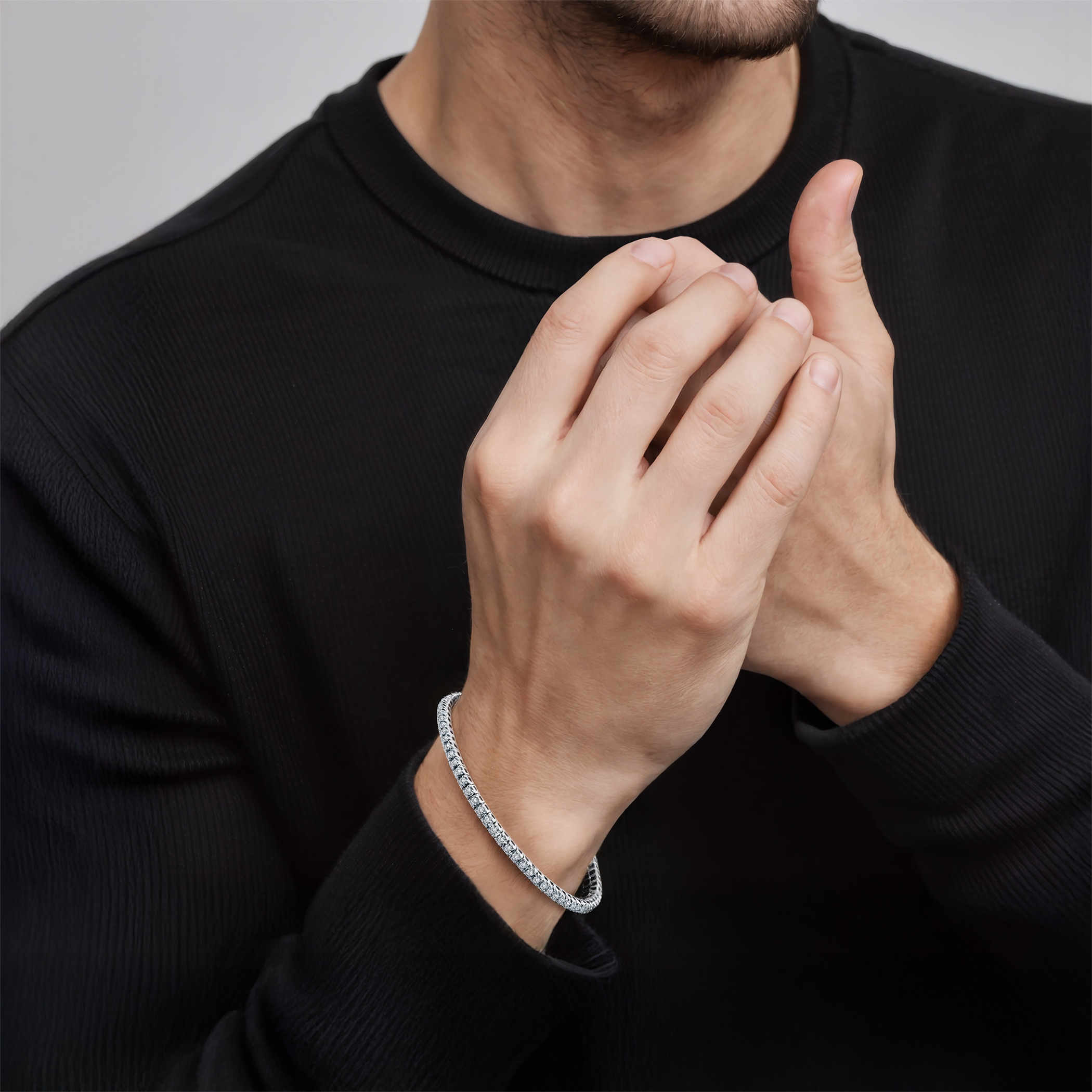 Tennisarmband Share Your Love 2,3 mm: Weißgold, Labordiamanten - 6