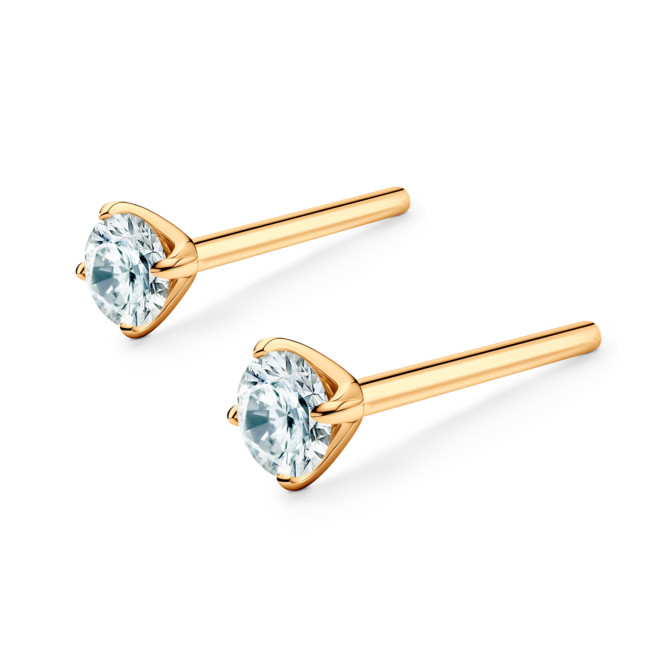 Kolczyki The Light: złote, diamenty - 3