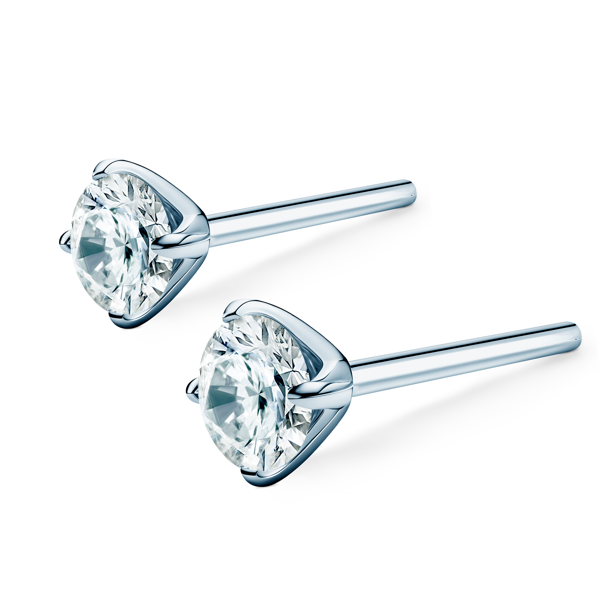 Kolczyki The Light: białe złoto, diamenty laboratoryjne - 3