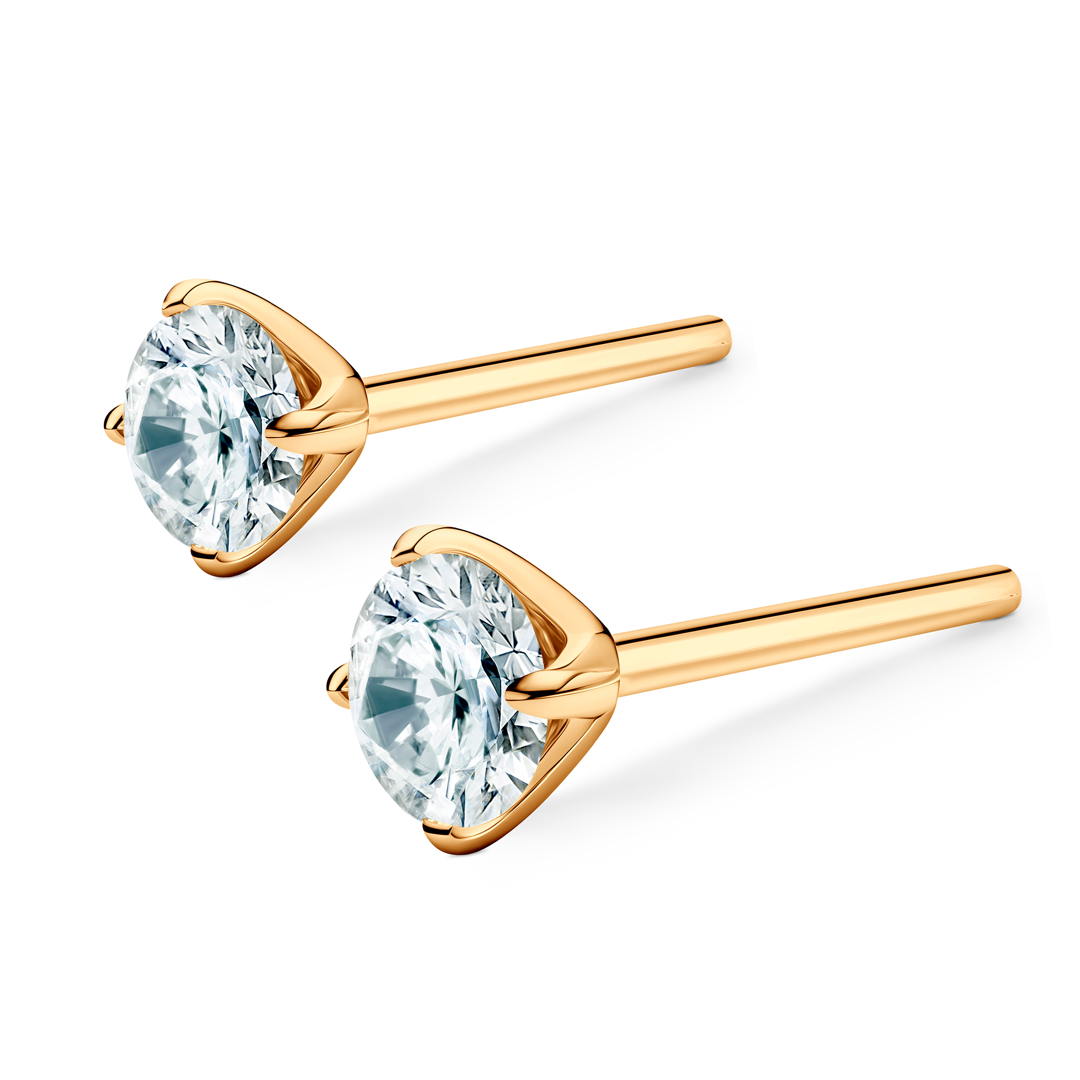 Kolczyki The Light: złote, diamenty laboratoryjne - 3