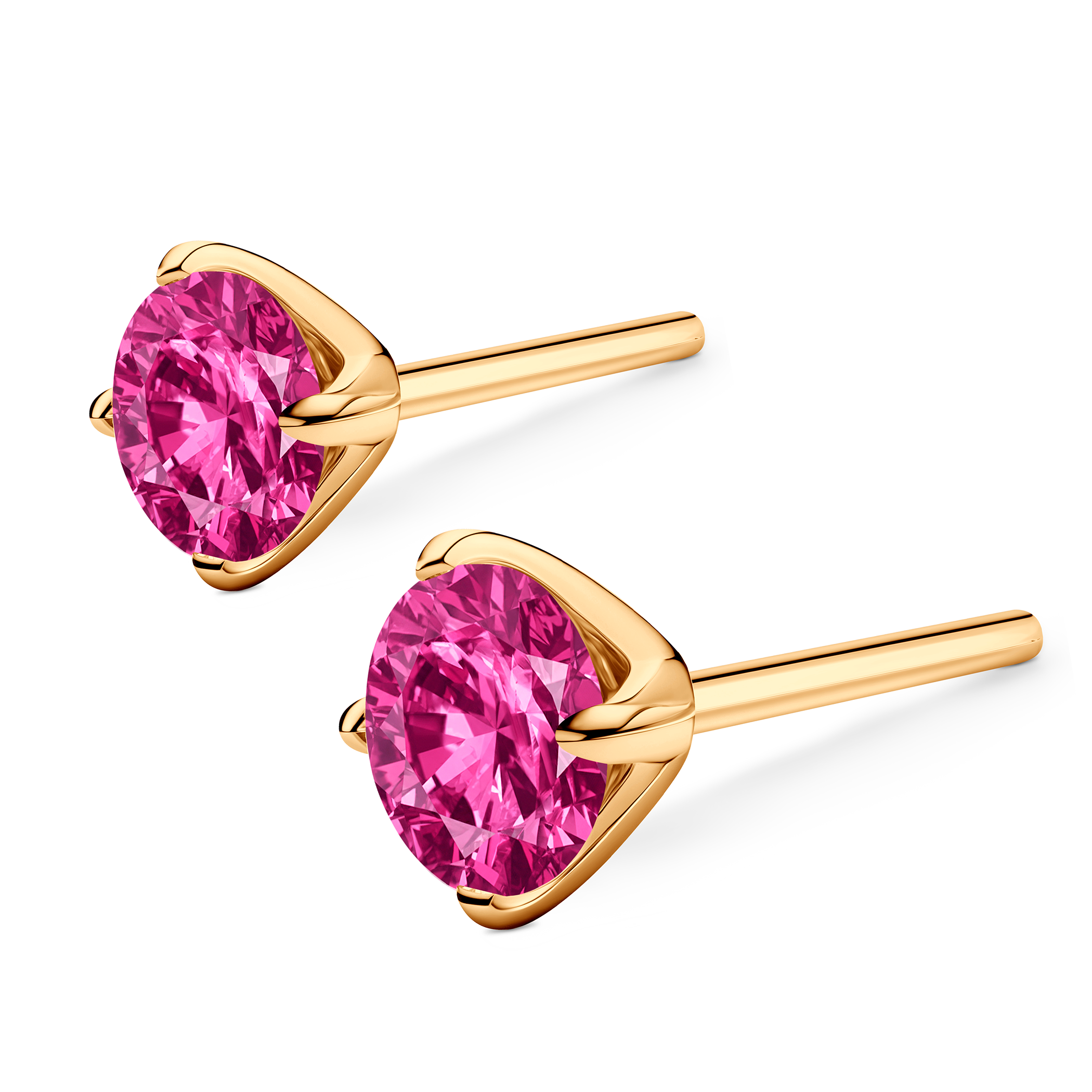 Ohrringe The Light: Gold, rosa Labordiamanten