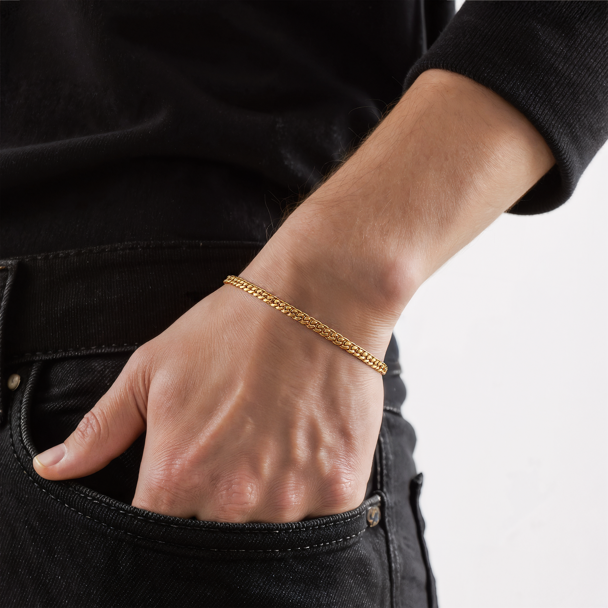 Bransoletka Savicki 6,9mm: złota 585