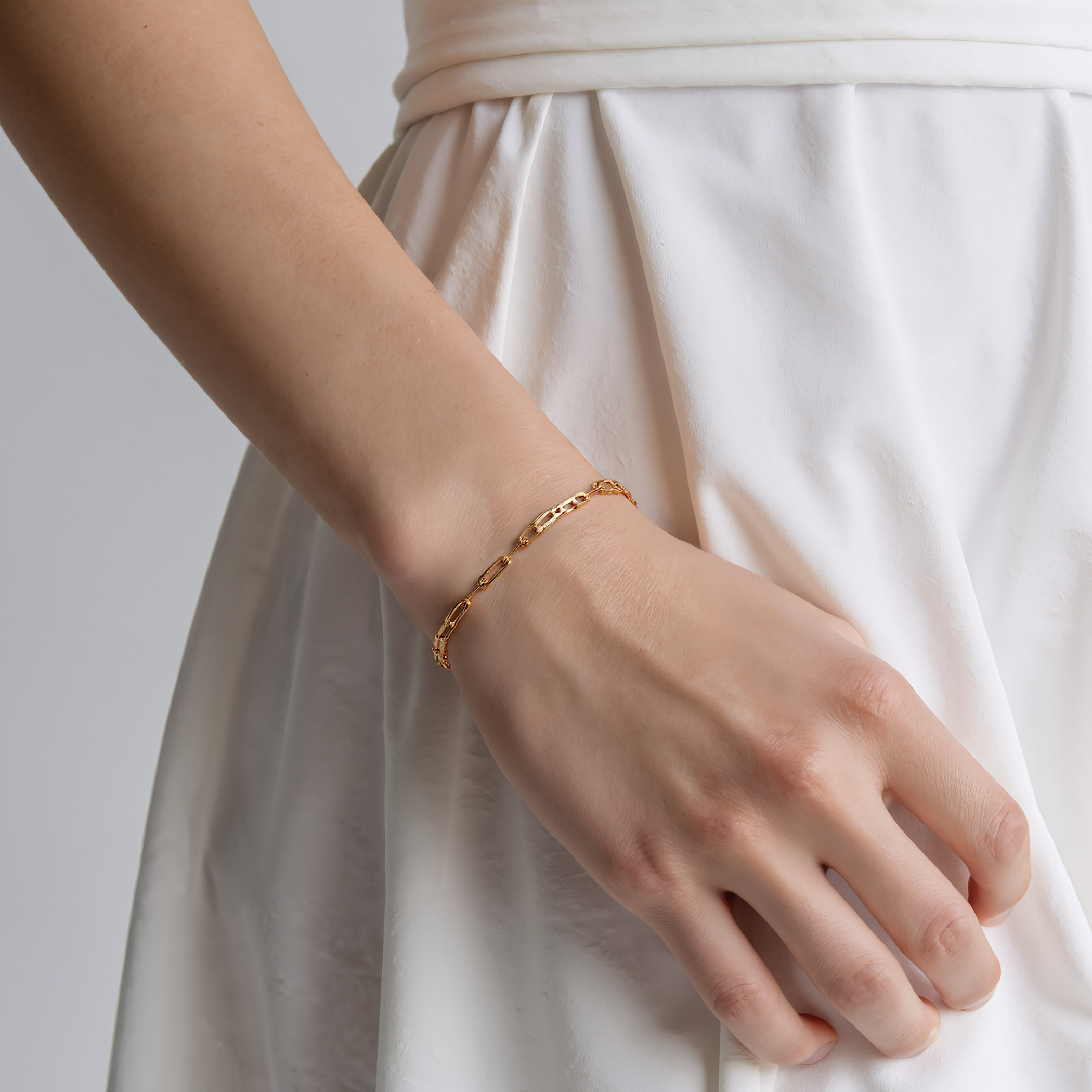 Bransoletka Savicki 2,8mm: złota 585, spinacz