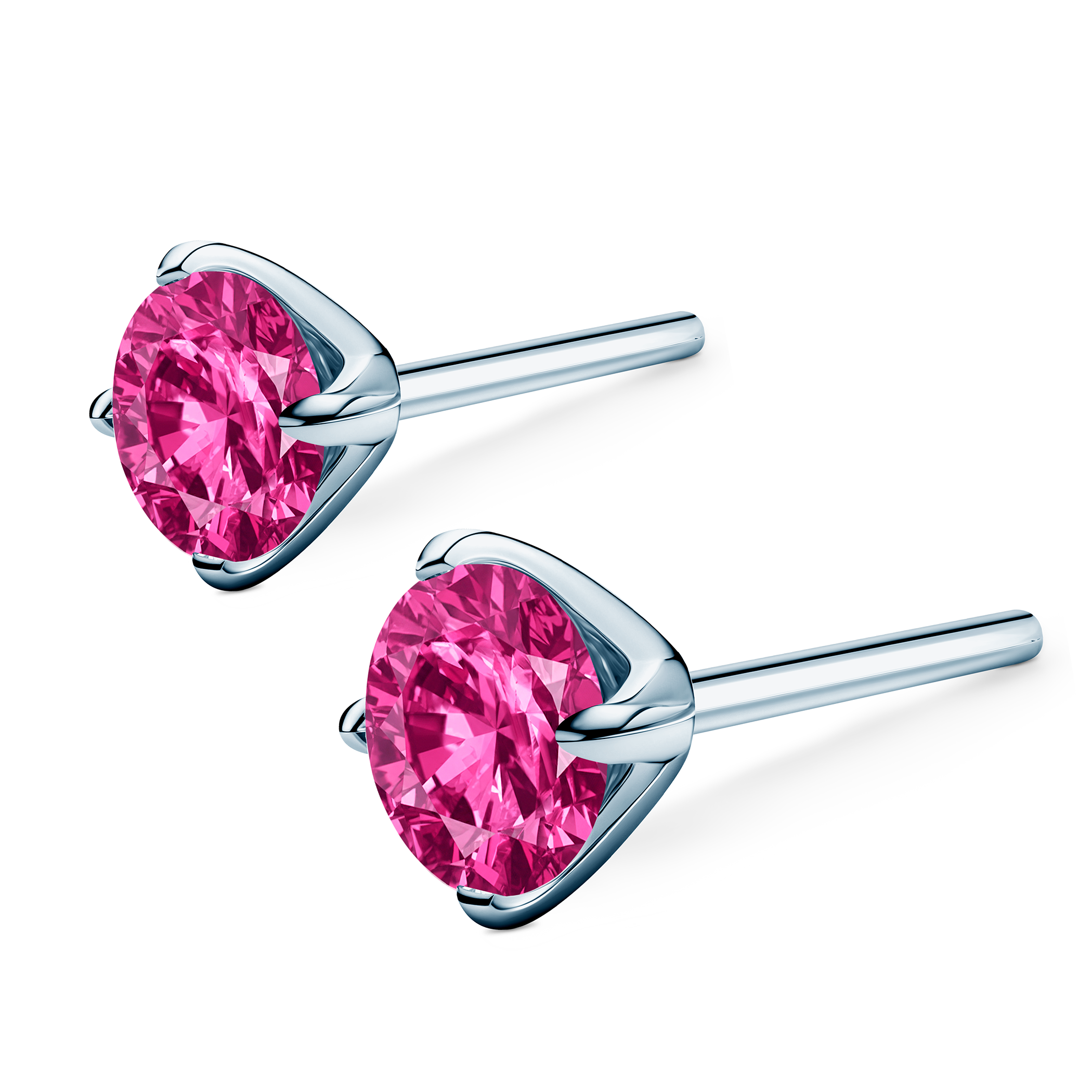 Ohrringe The Light: Weißgold, rosa Labordiamanten