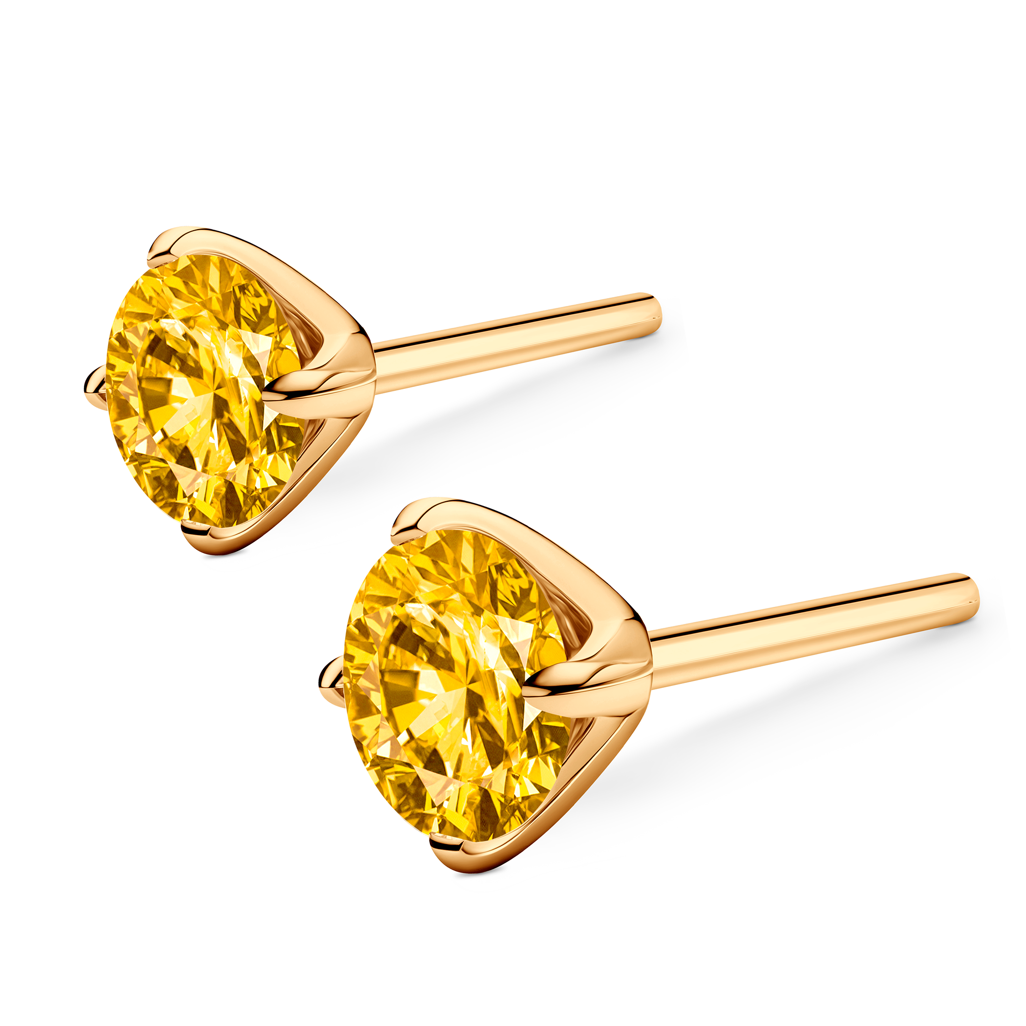 Ohrringe The Light: Gold, gelbe Labordiamanten