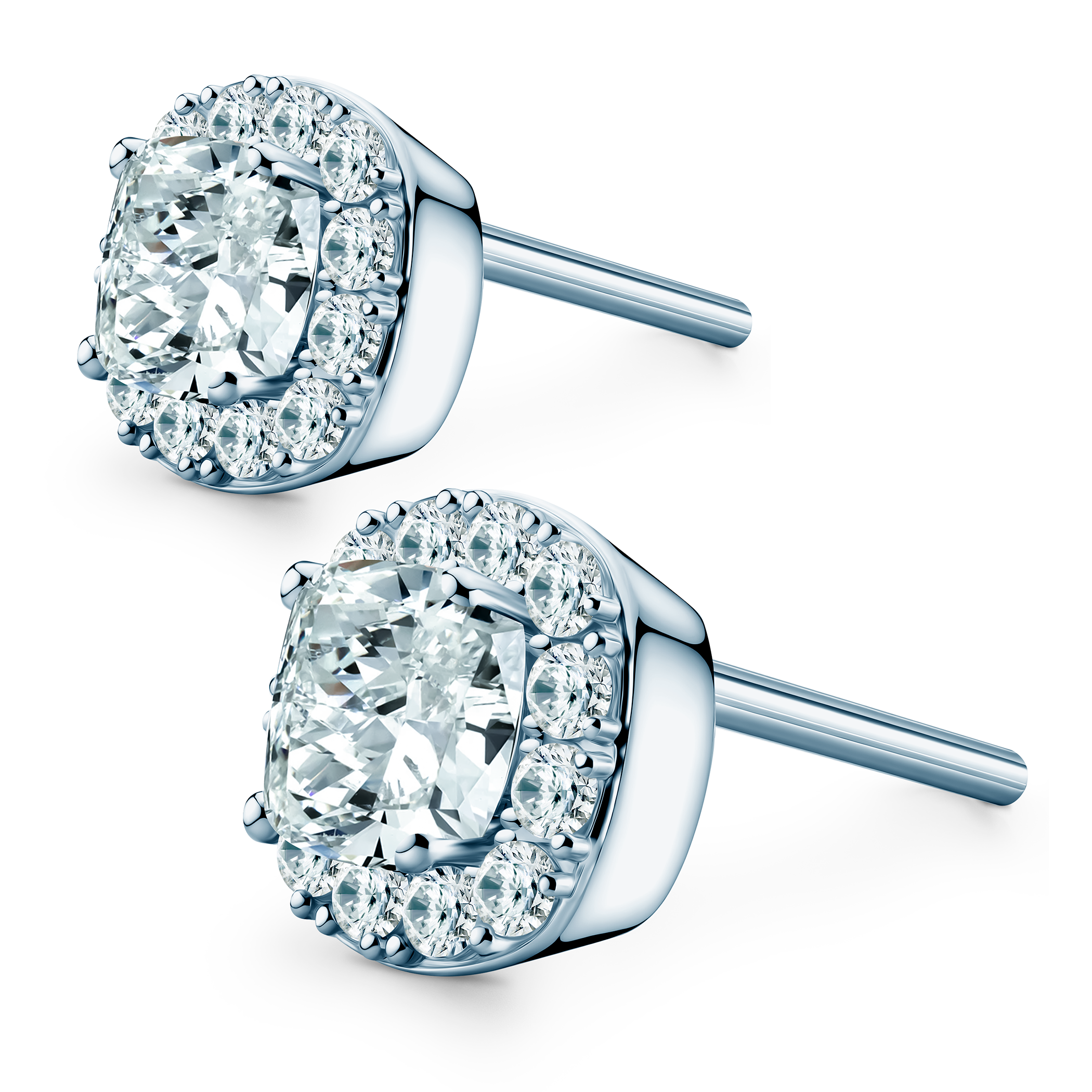 Ohrringe This is Love: Weißgold, Diamanten, Kissenschliff