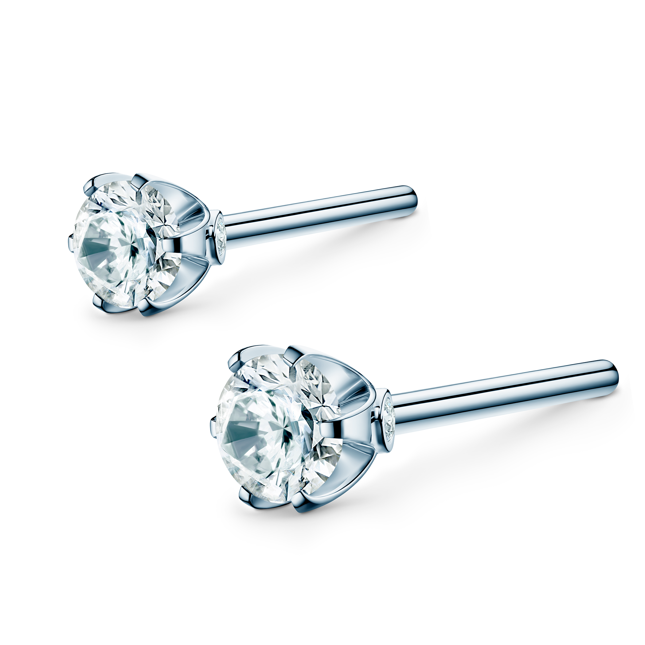 Kolczyki The Journey: białe złoto, diamenty - 3