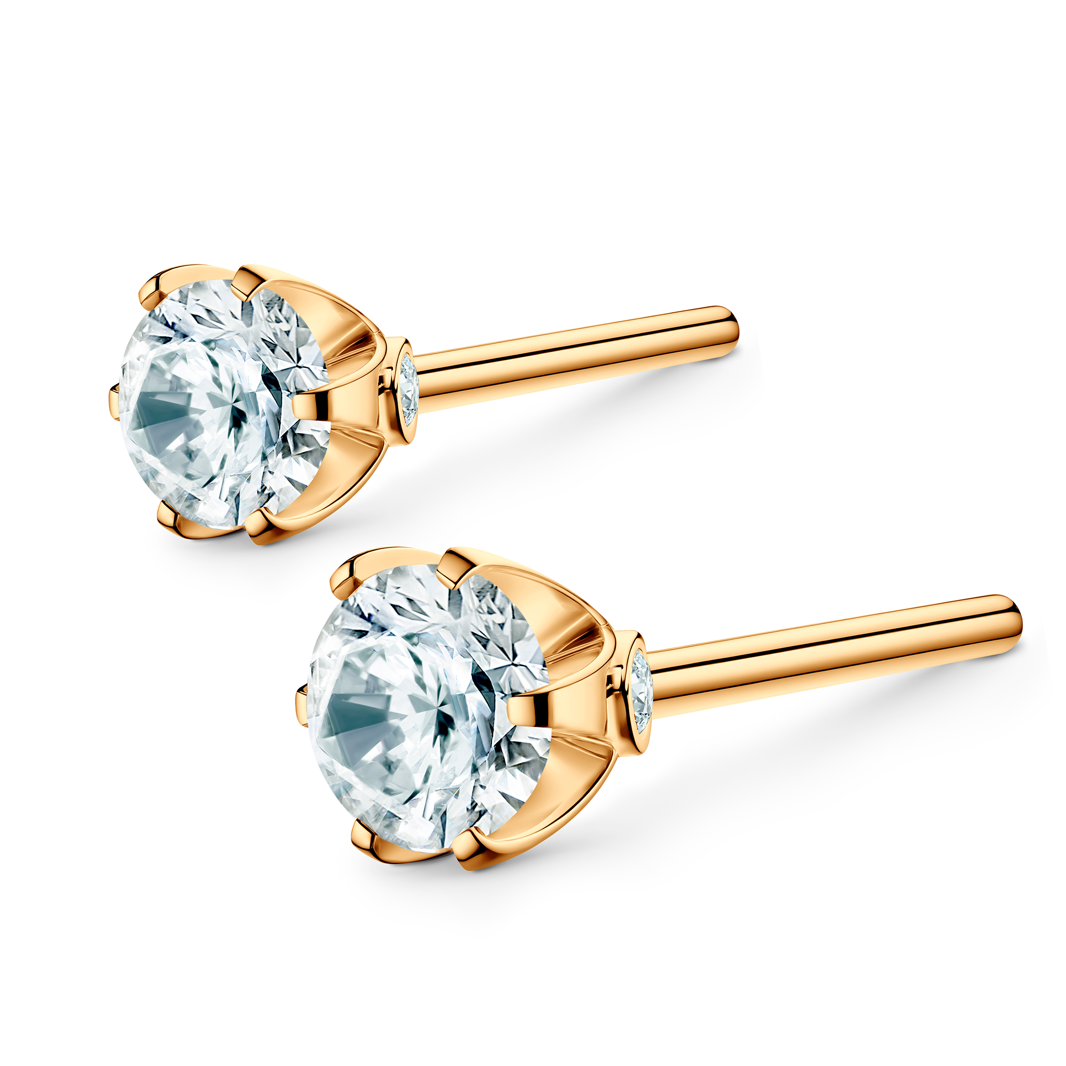 Kolczyki The Journey: złote, diamenty laboratoryjne - 3