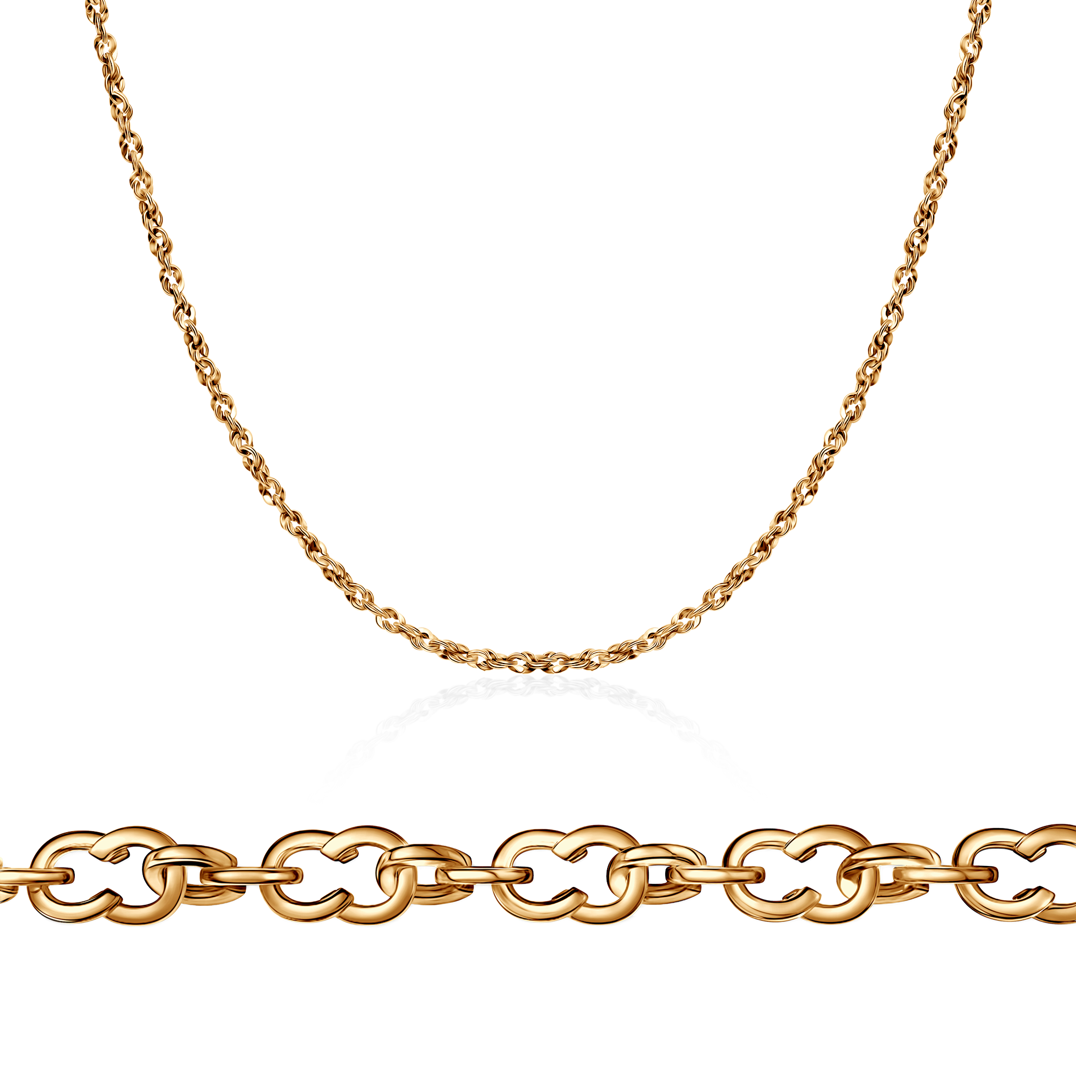 Łańcuszek Savicki 2,4mm: złoty 585, irydia