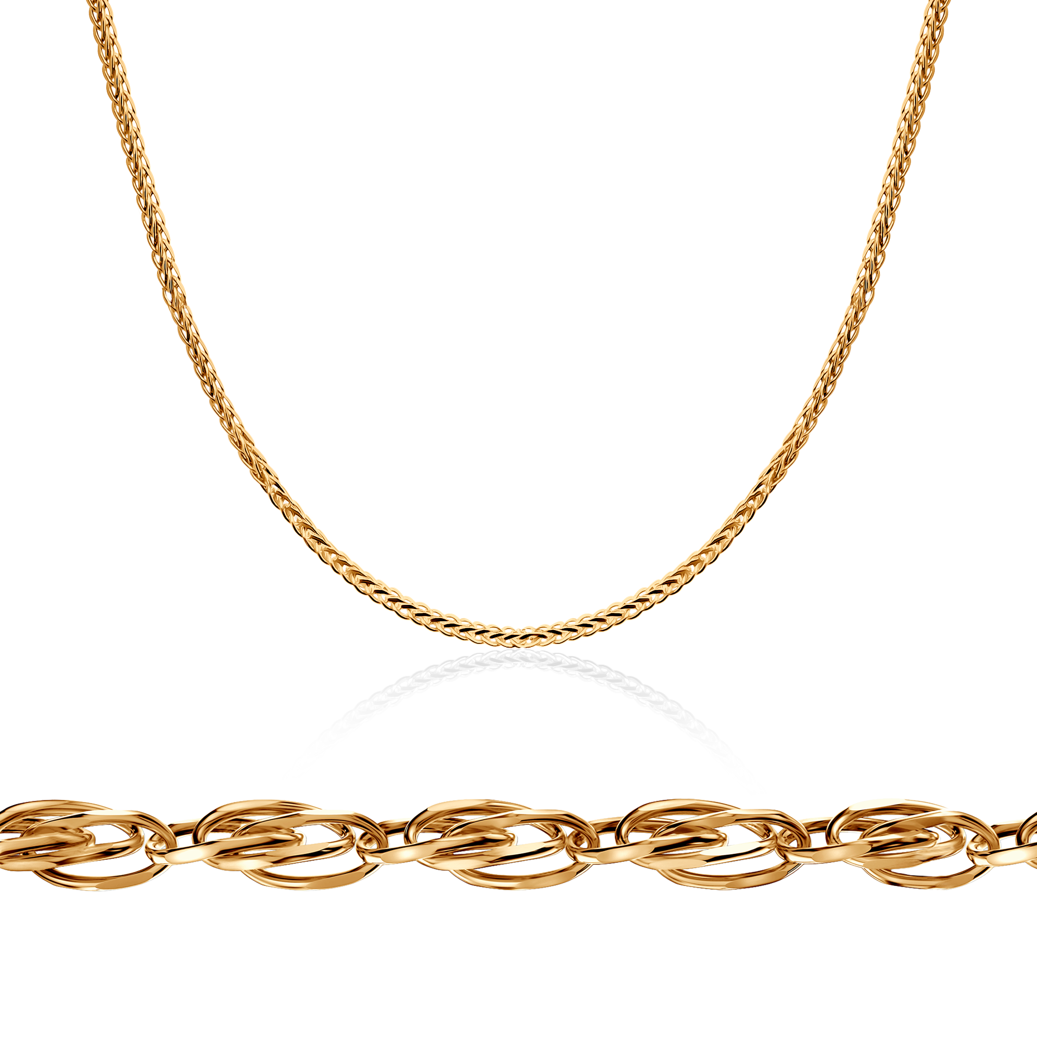 Łańcuszek Savicki 1,3mm: złoty 585, lisi ogon