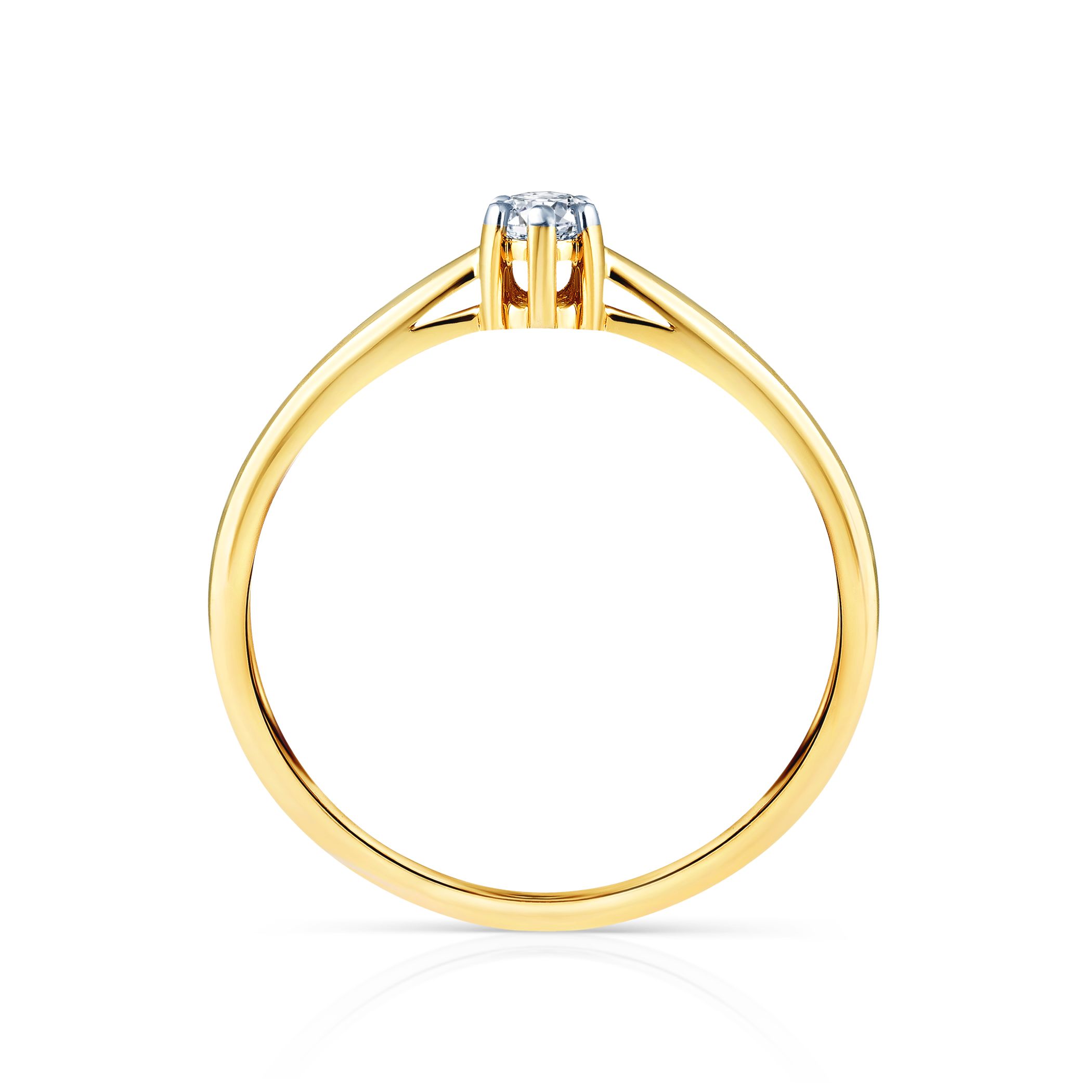 Pierścionek zaręczynowy SAVICKI: złoty, diament - 3