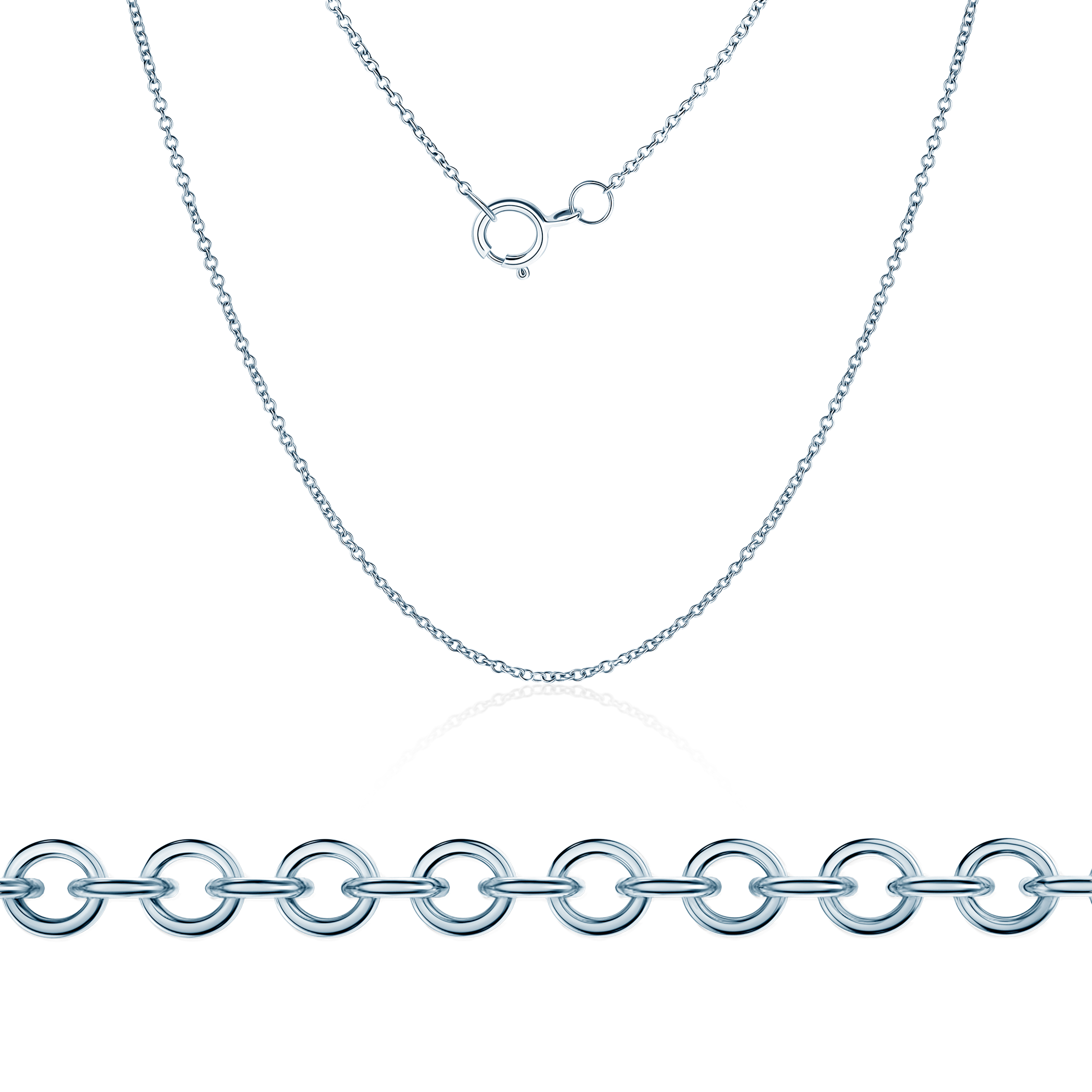 Goldene Kette SAVICKI: Weißgold