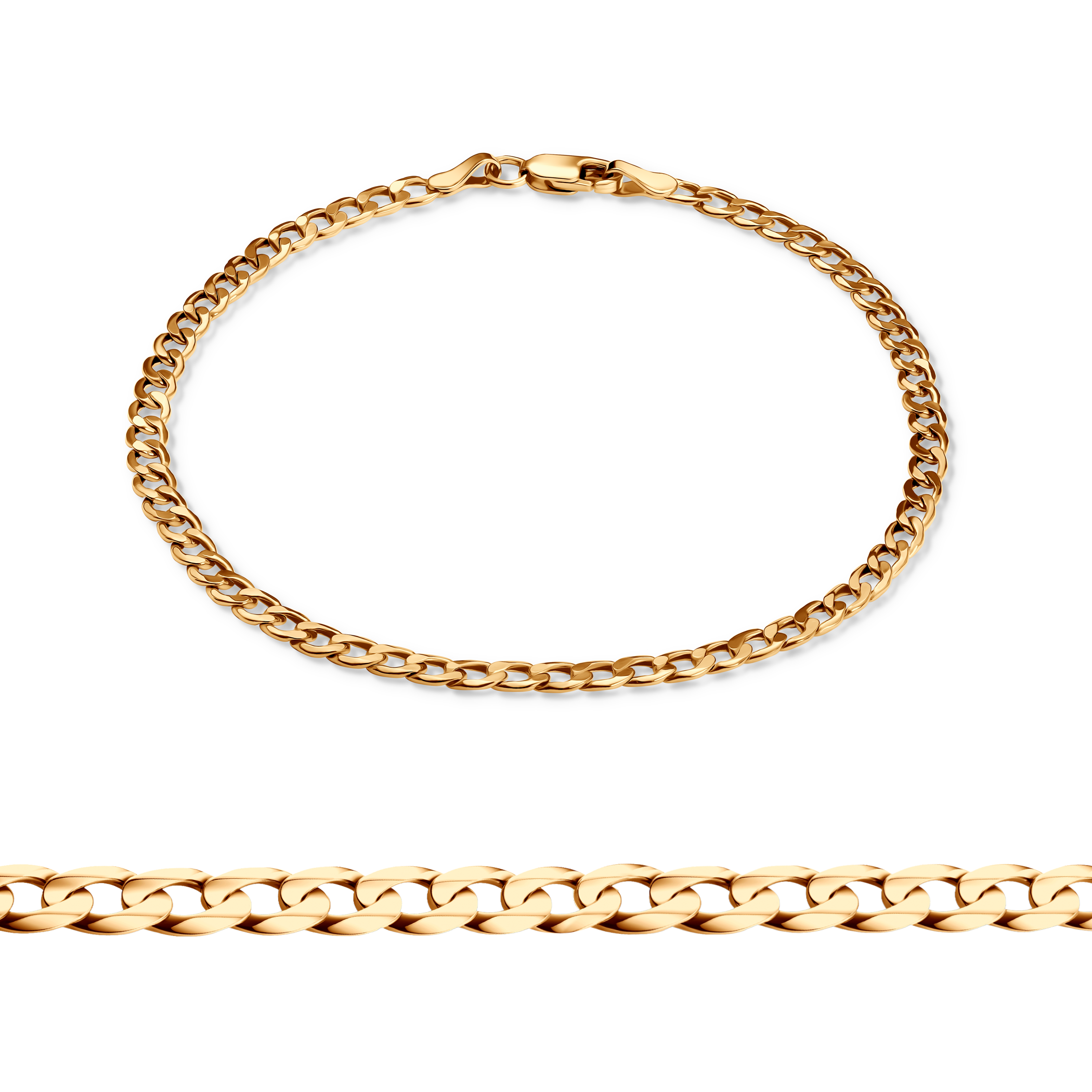 Bransoletka Savicki 2,55mm: złota 585, pancerka