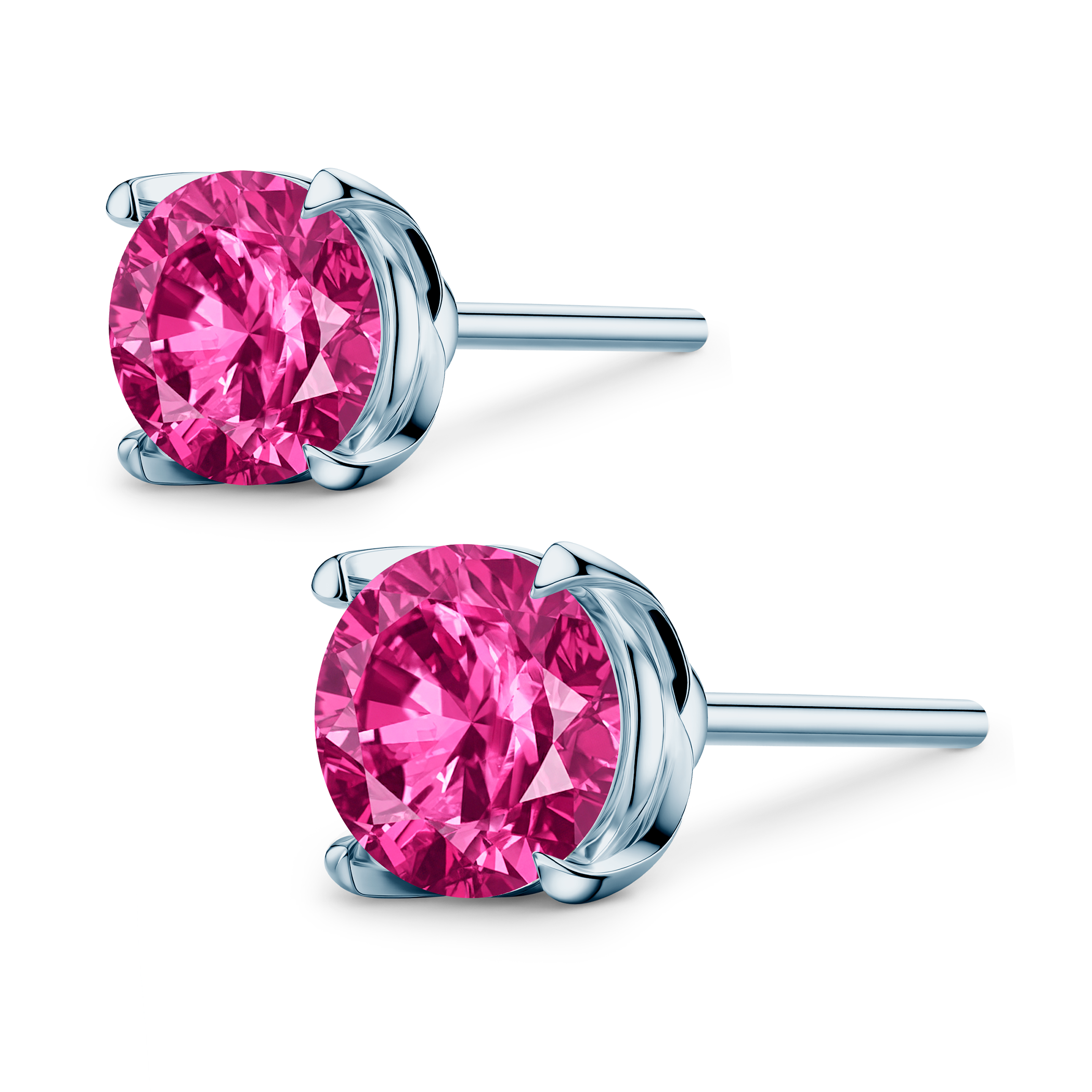 Kolczyki Share Your Love: białe złoto, różowe diamenty laboratoryjne