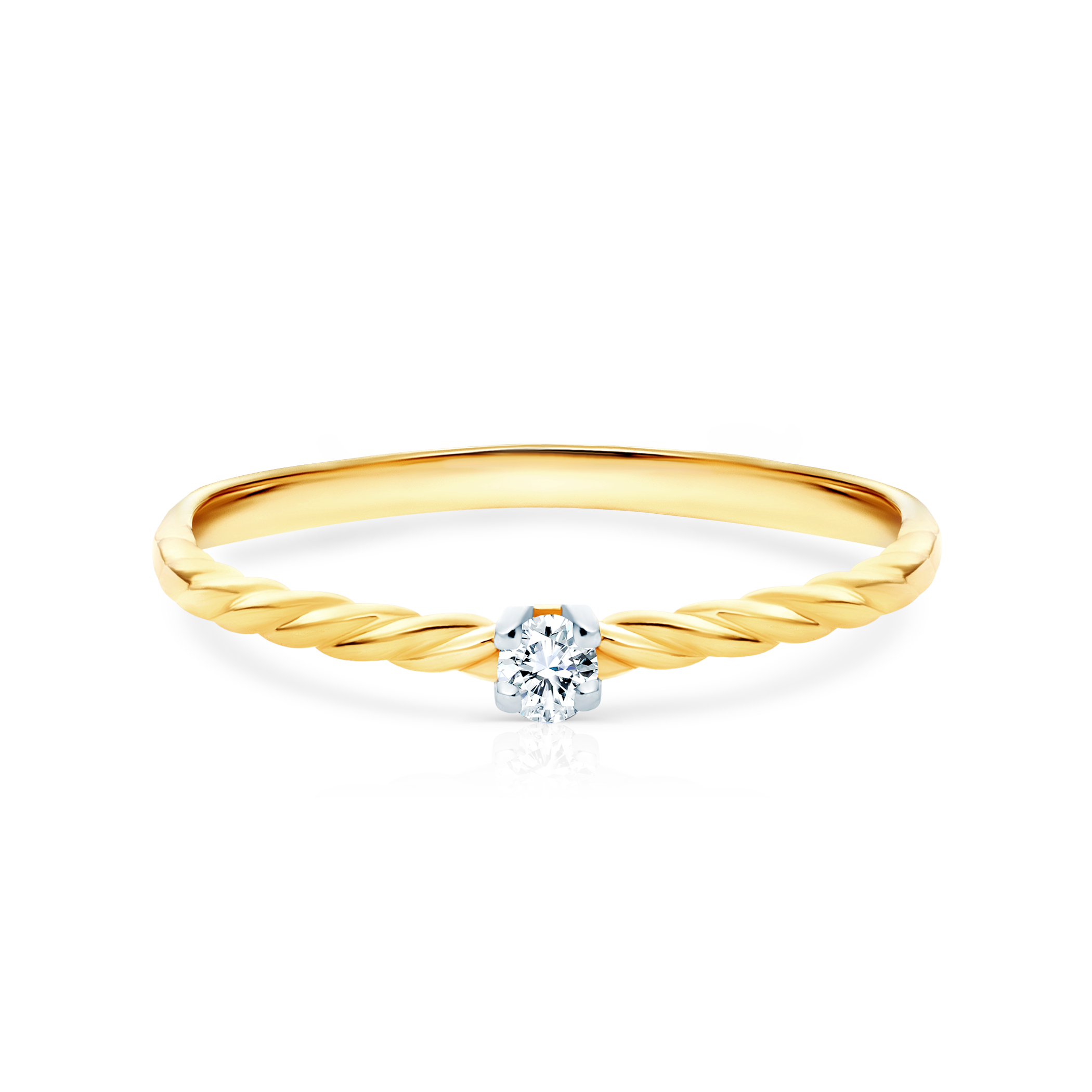 Pierścionek zaręczynowy SAVICKI: złoty, diament