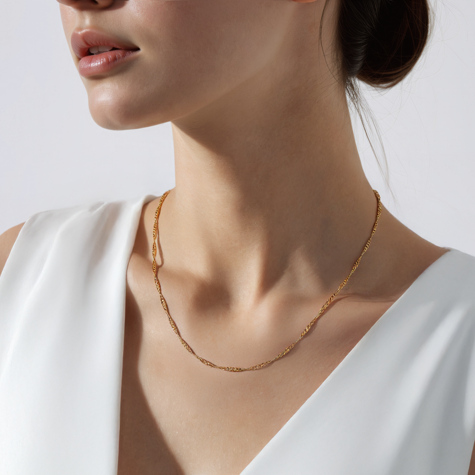 Kette Savicki 0,9 mm: Gold 585, Singapurkette