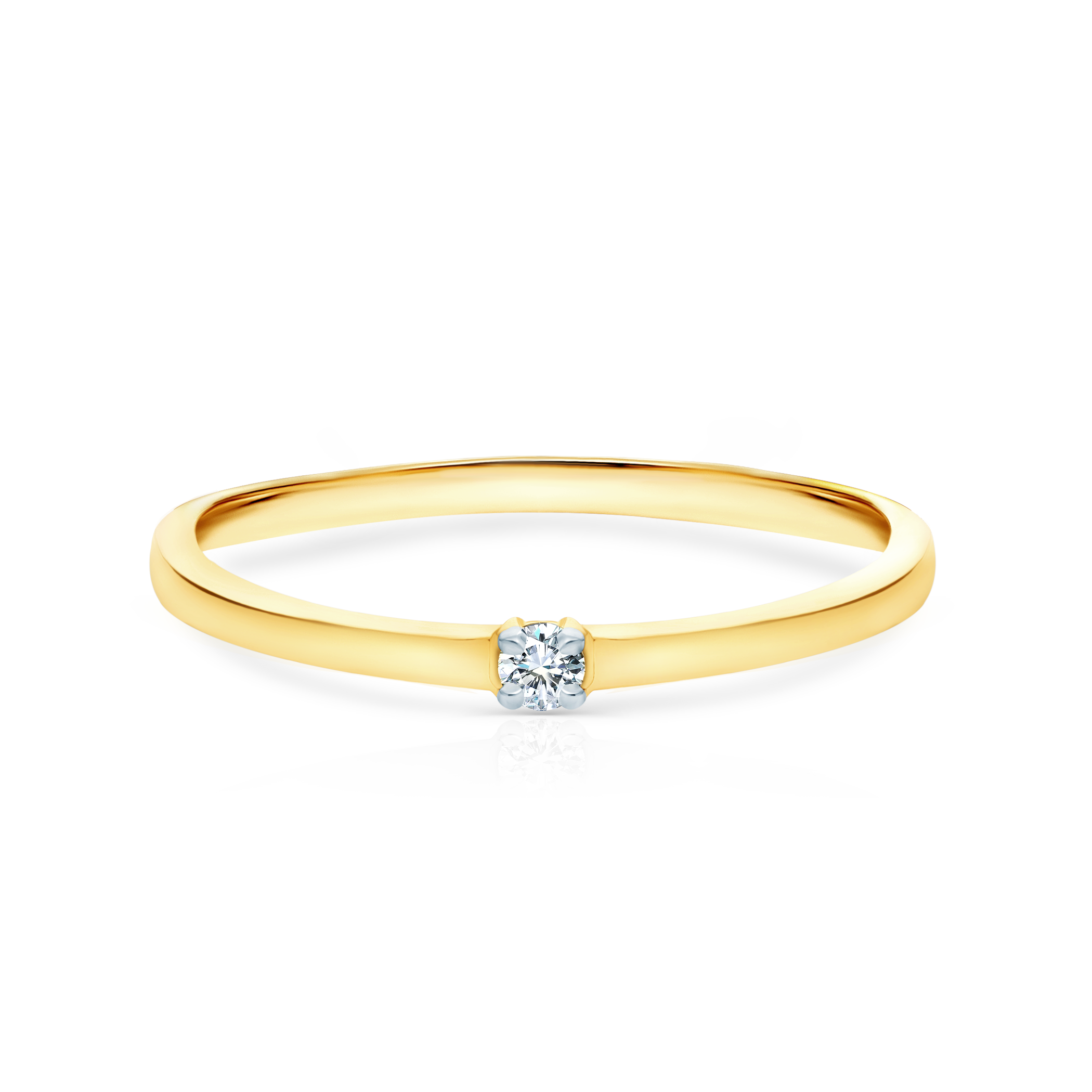 Pierścionek zaręczynowy SAVICKI: złoty, diament