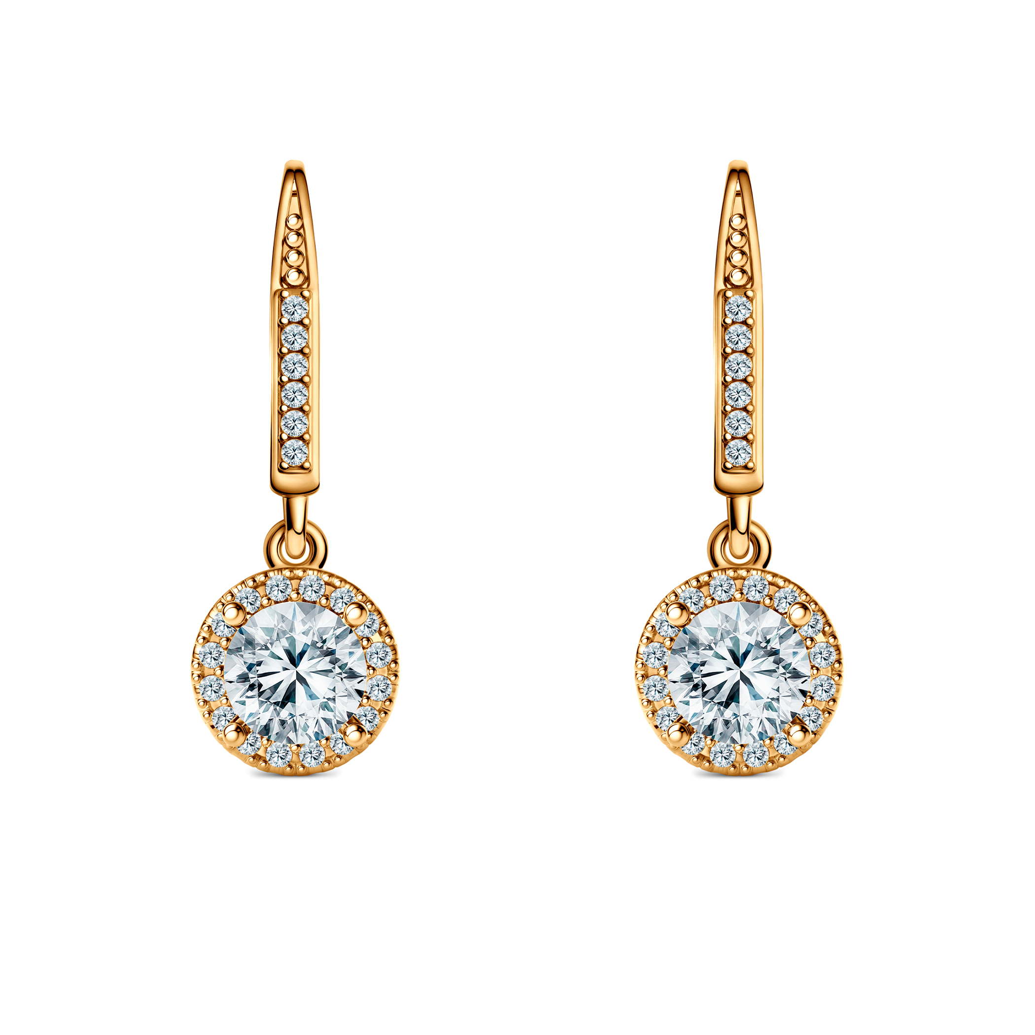 Kolczyki This is Love: złote, diamenty 