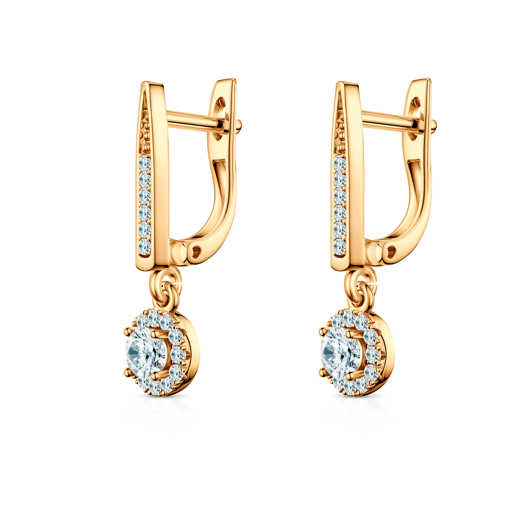 Kolczyki This is Love: złote, diamenty  - 3