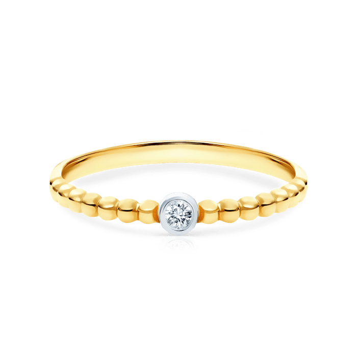 Pierścionek zaręczynowy Savicki: złoty, diament