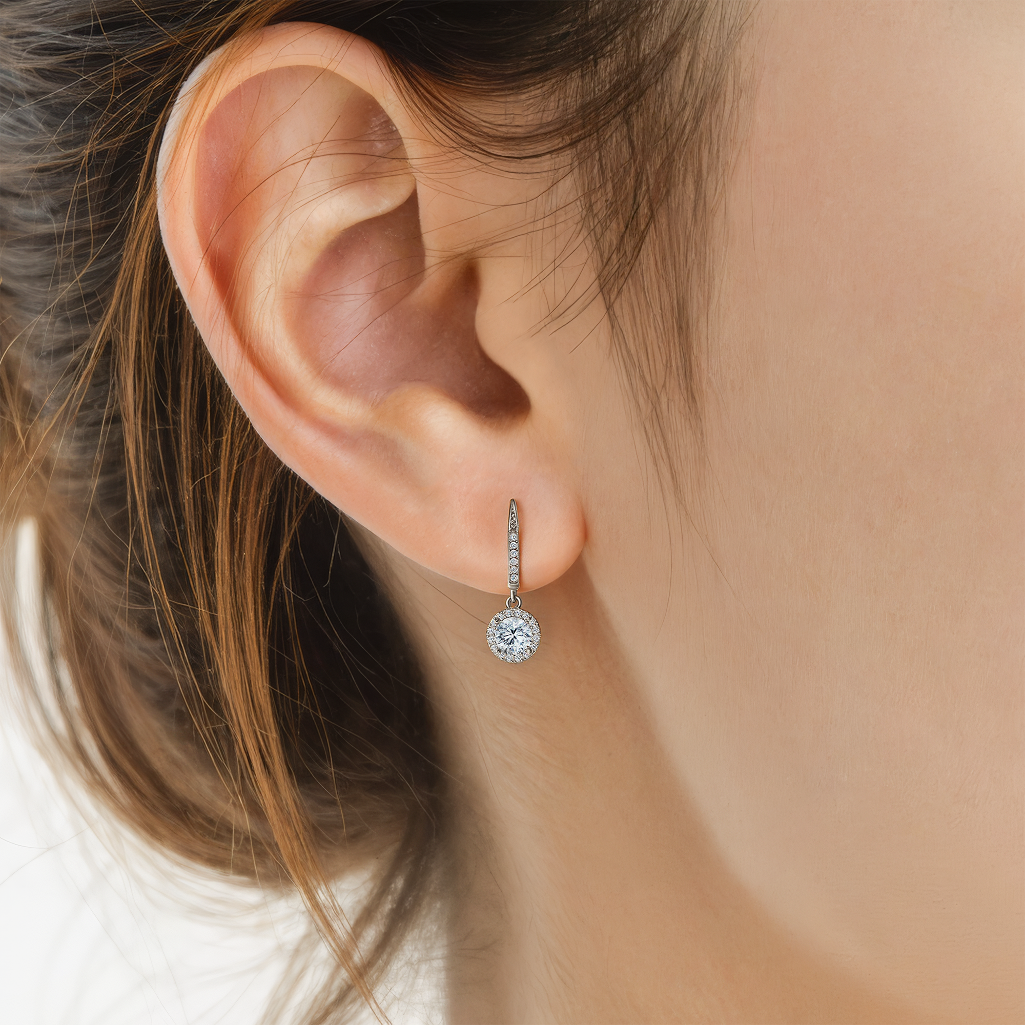 Kolczyki This is Love: białe złoto, diamenty laboratoryjne - 5