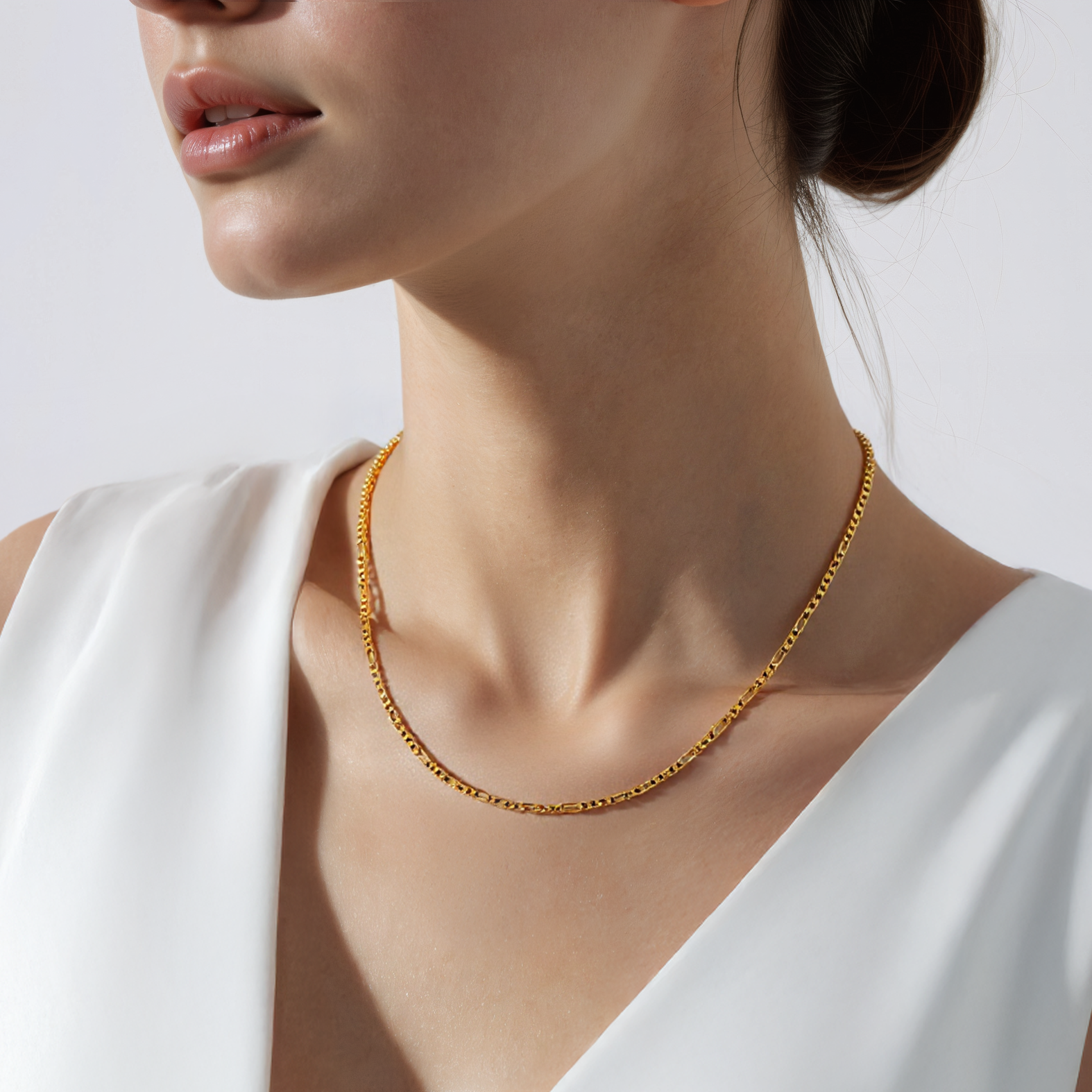 Łańcuszek Savicki 2,4mm: złoty 585, figaro