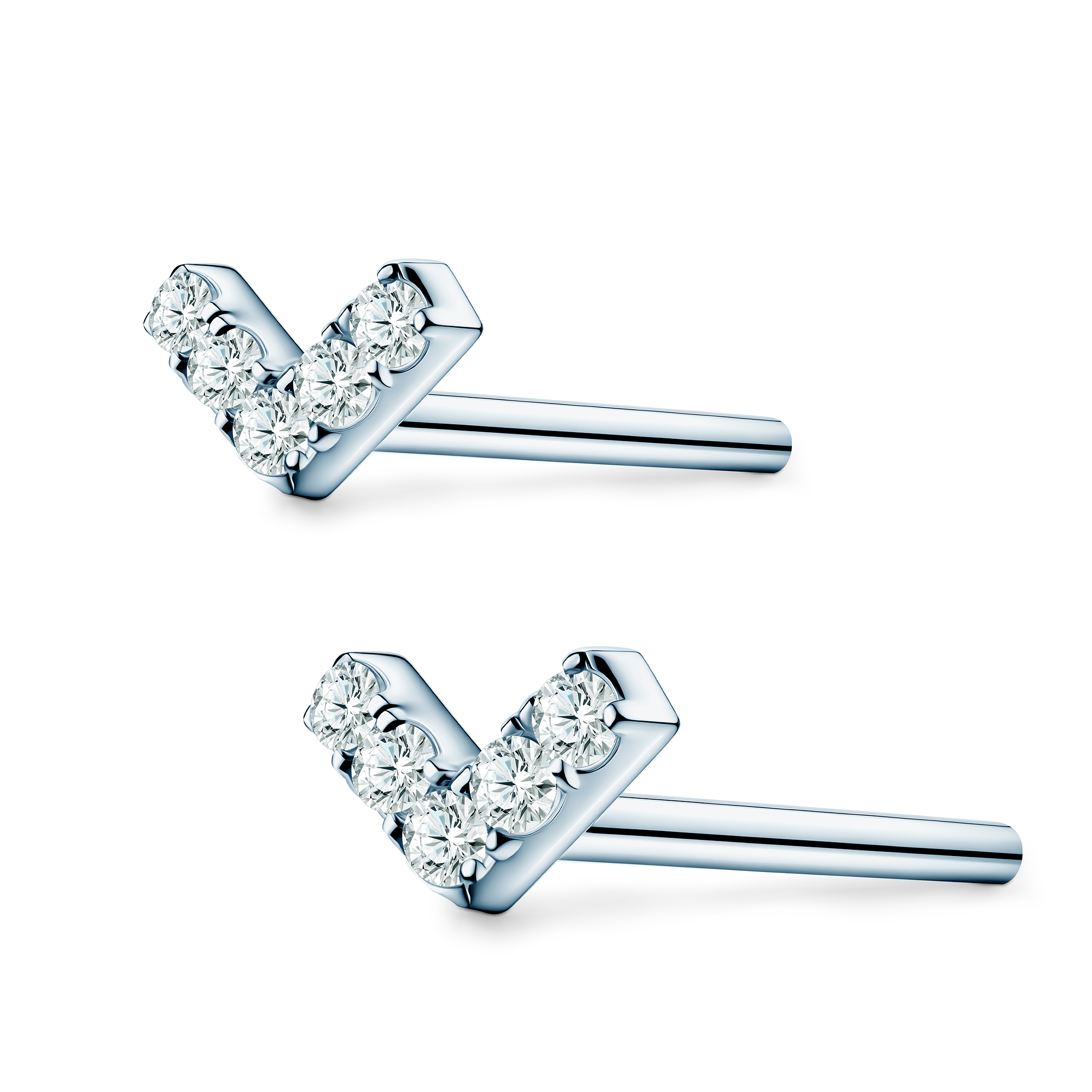 Kolczyki Share Your Love: białe złoto, diamenty  - 3