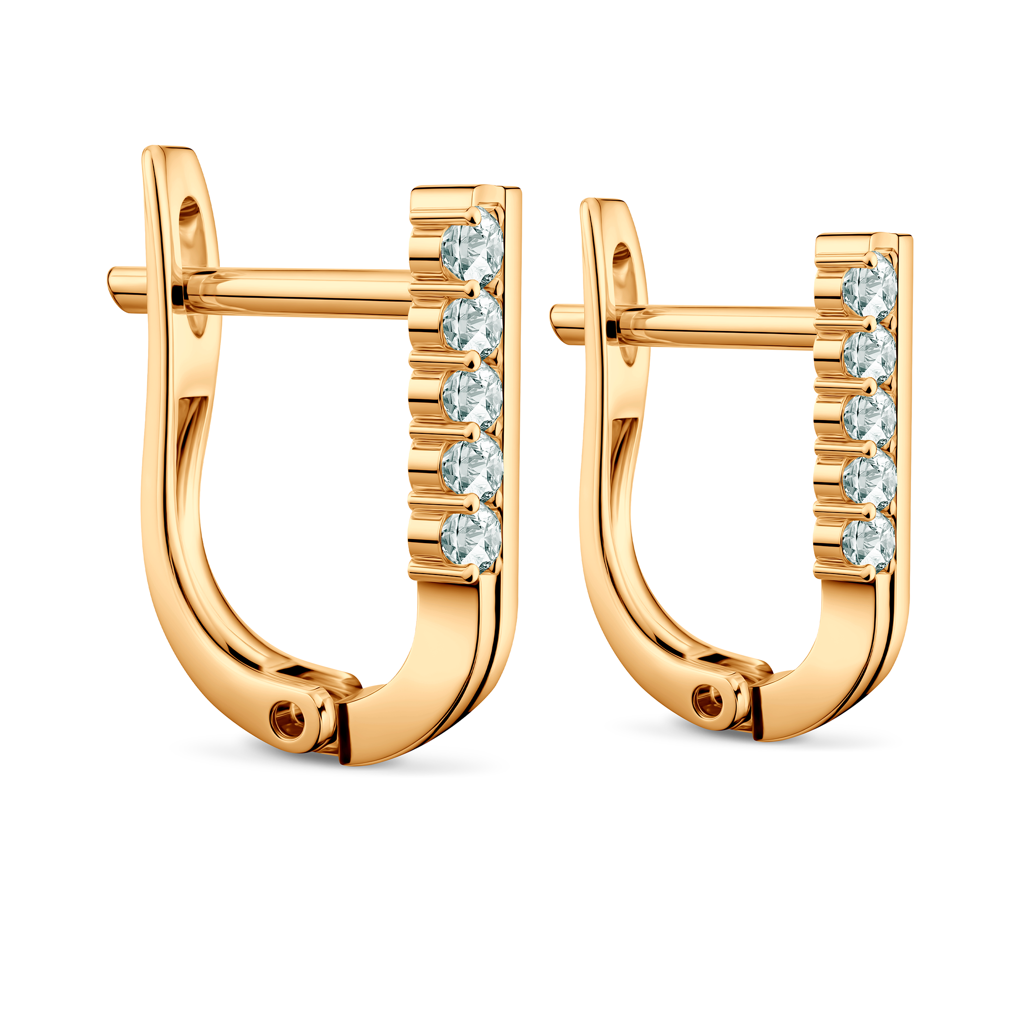 Kolczyki Share Your Love: złote, diamenty  - 3