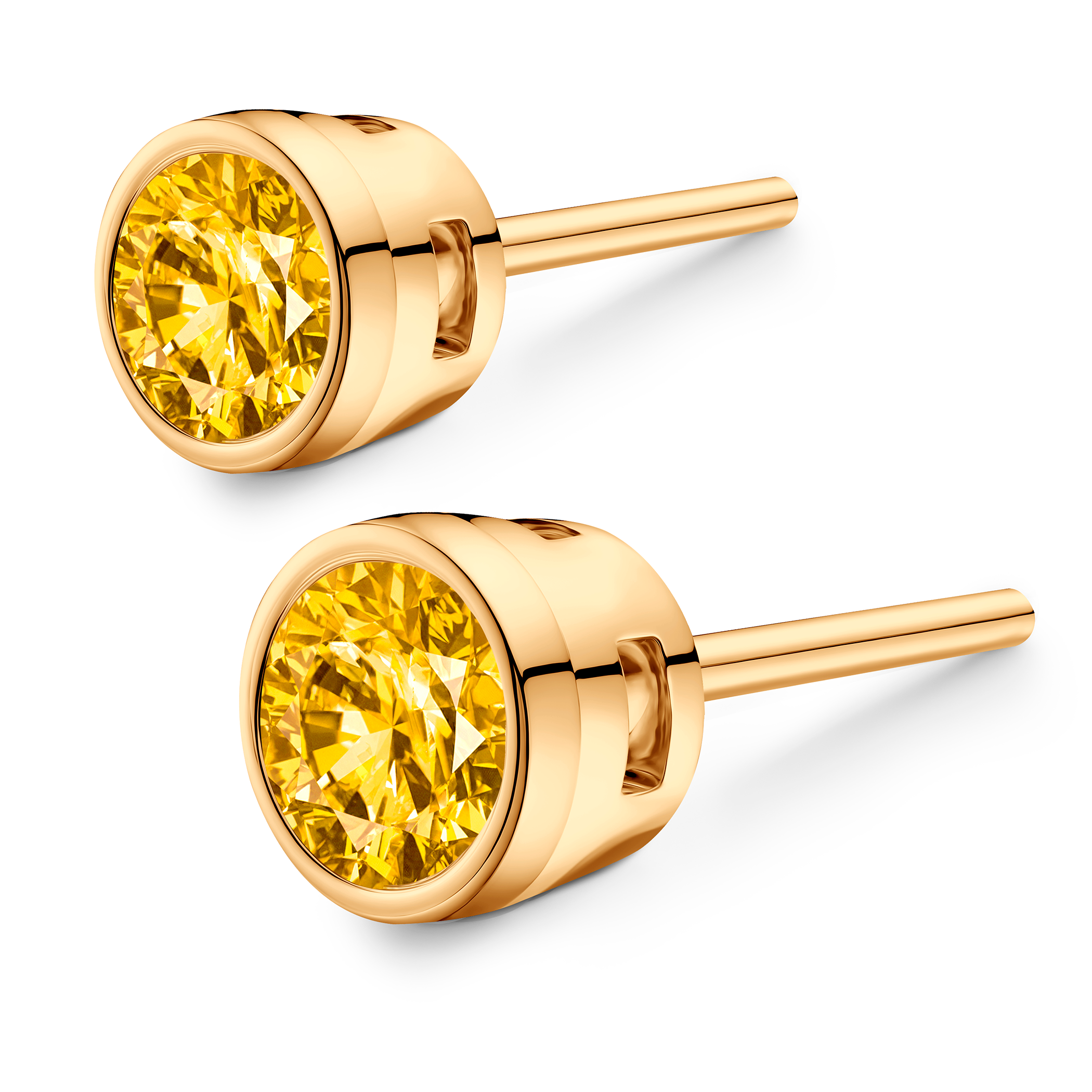 Kolczyki The Journey: złote, żółte diamenty laboratoryjne