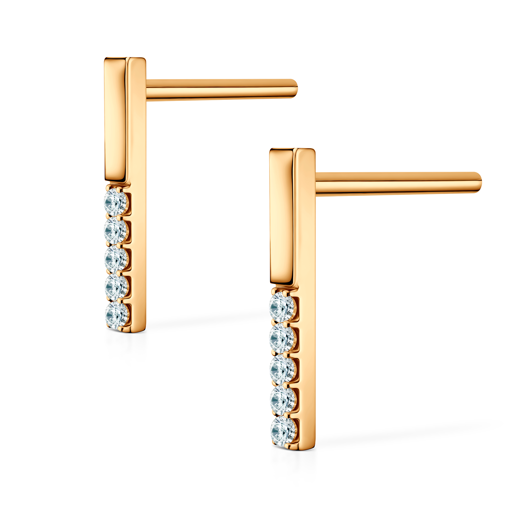 Kolczyki Share Your Love: złote, diamenty  - 3