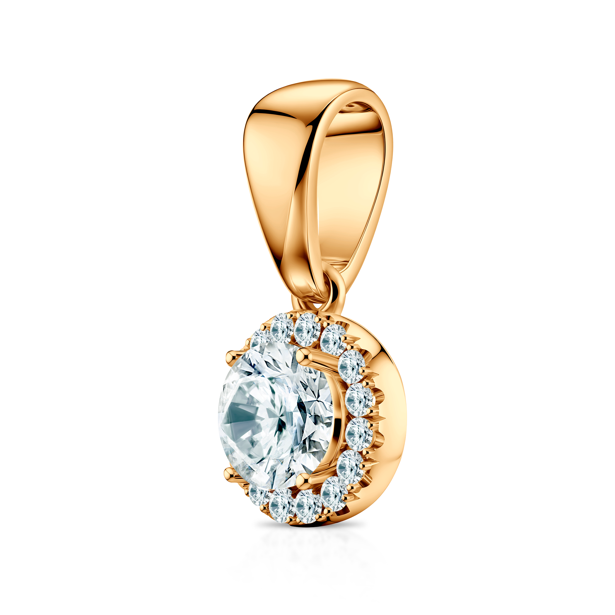 Zawieszka This is Love: złota, diamenty laboratoryjne - 3