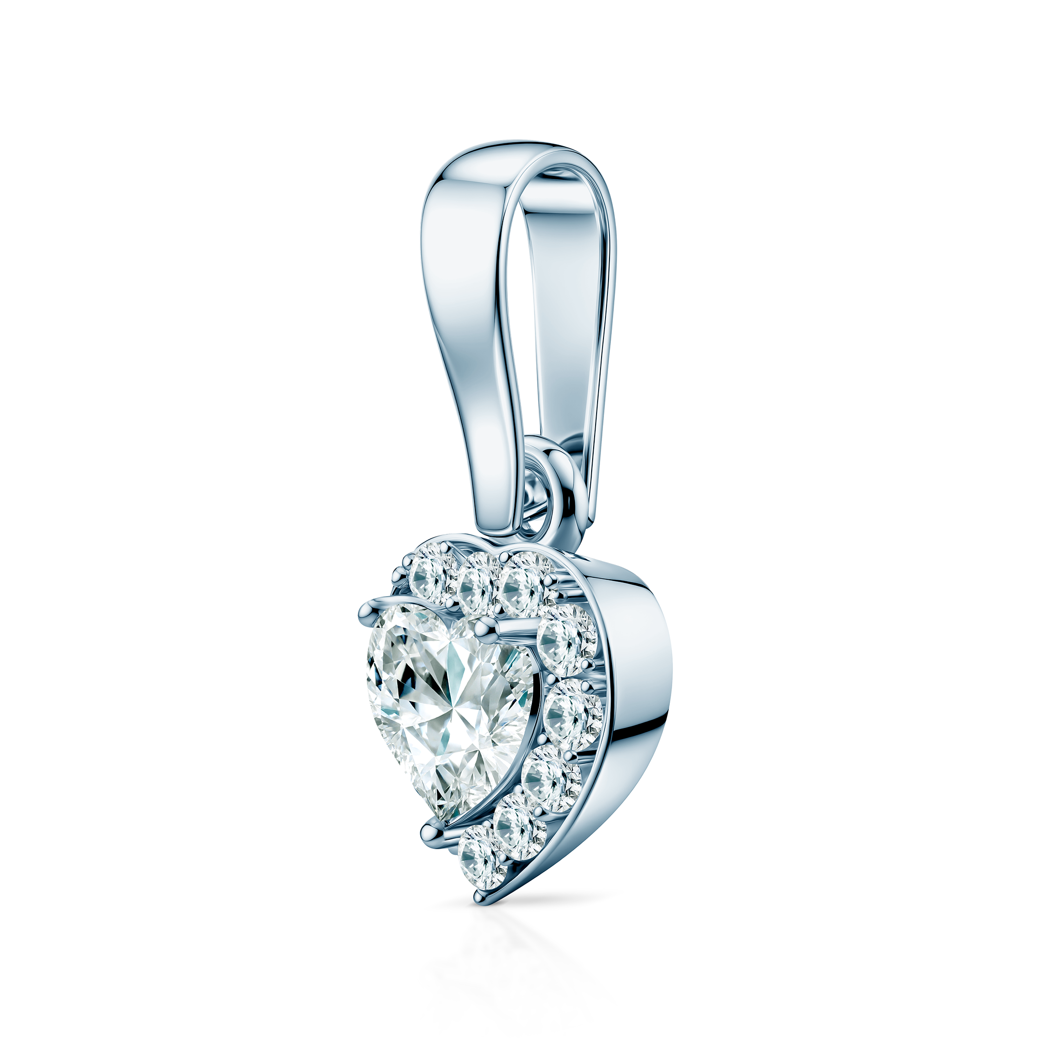 Zawieszka This is Love: białe złoto, diamenty w szlifie serce - 3