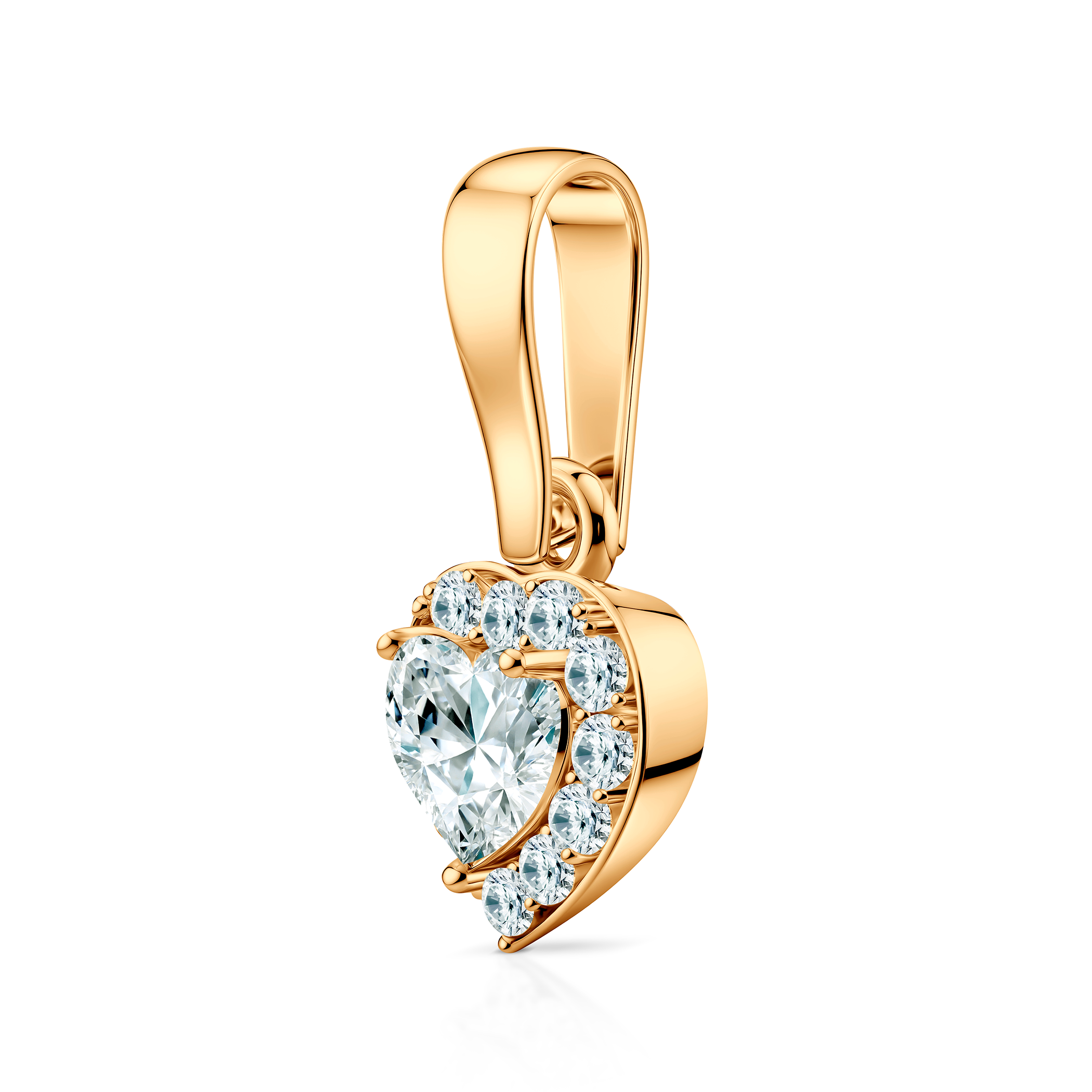 Zawieszka This is Love: złota, diamenty w szlifie serce - 3