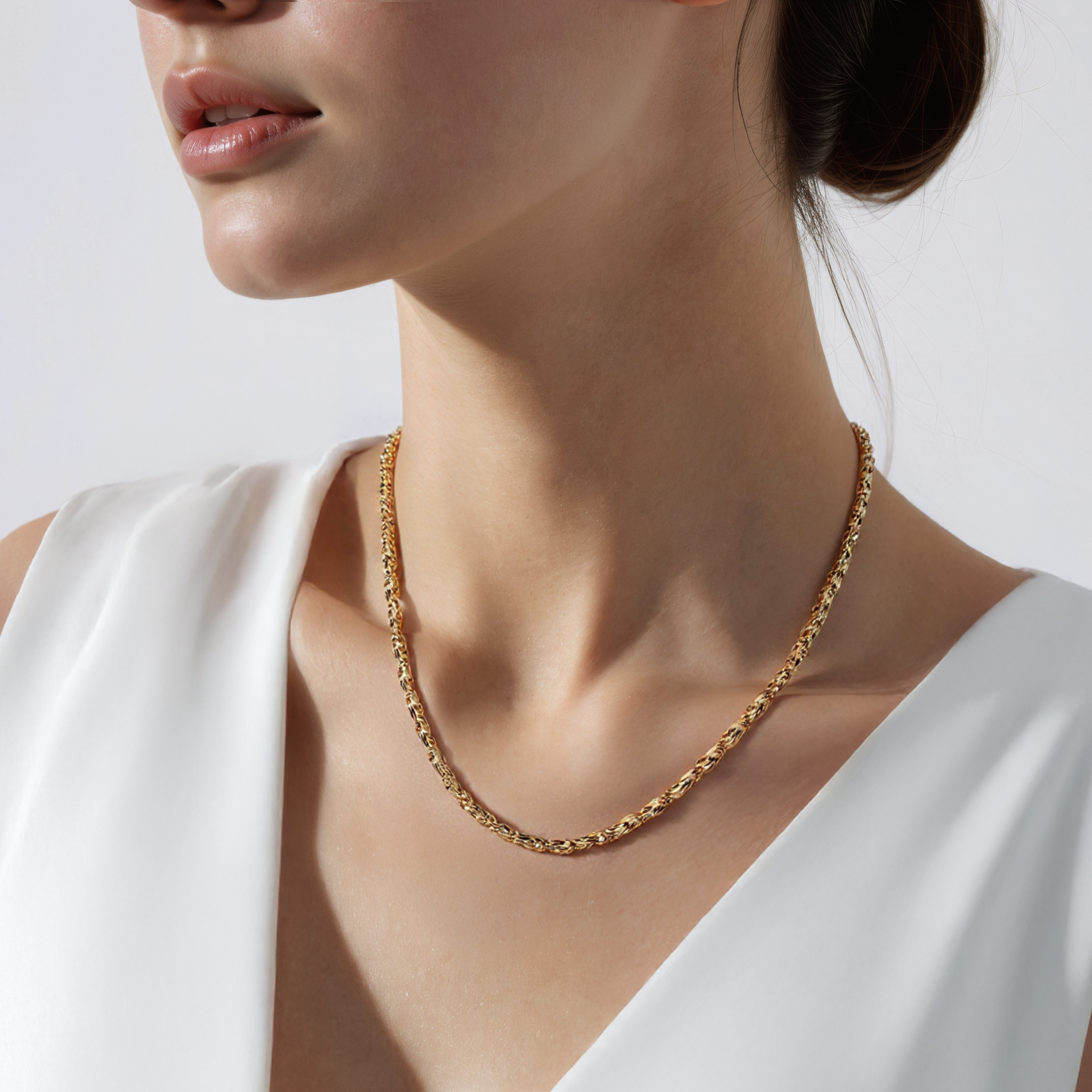 Łańcuszek Savicki 2,85mm: złoty 585, królewski kwadratowy - 5