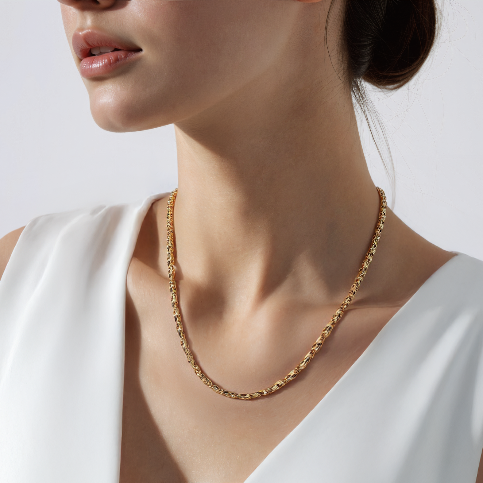 Kette Savicki 3,30 mm: Gold 585, quadratische Königskette - 5