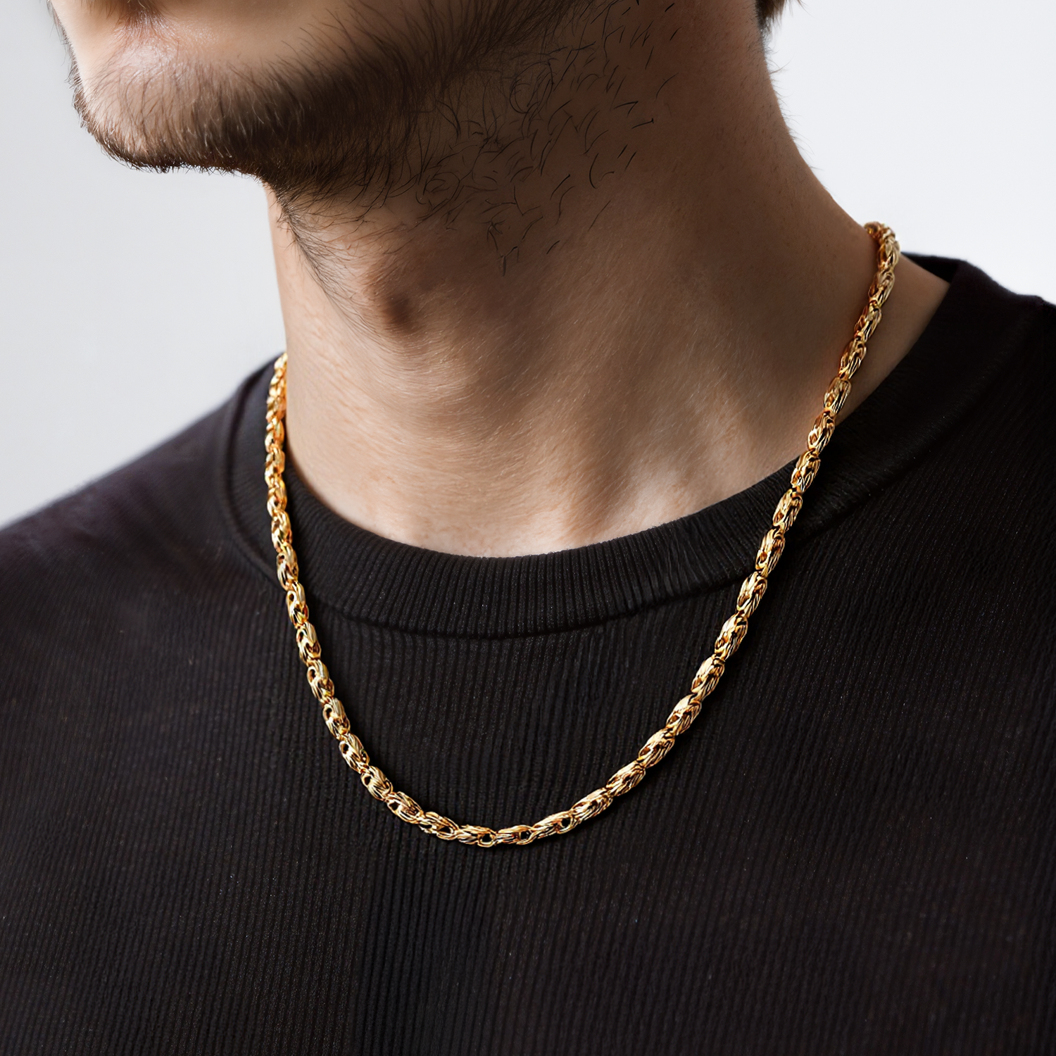 Kette Savicki 2,75 mm: Gold 585, quadratische Königskette - 5