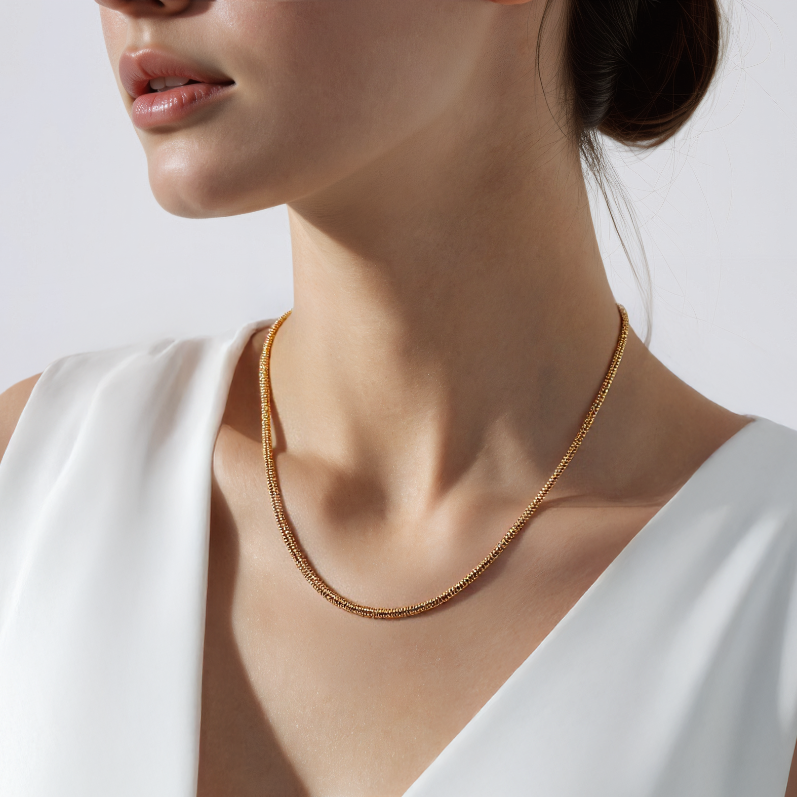 Łańcuszek Savicki 1,3mm: złoty 585, linka - 4