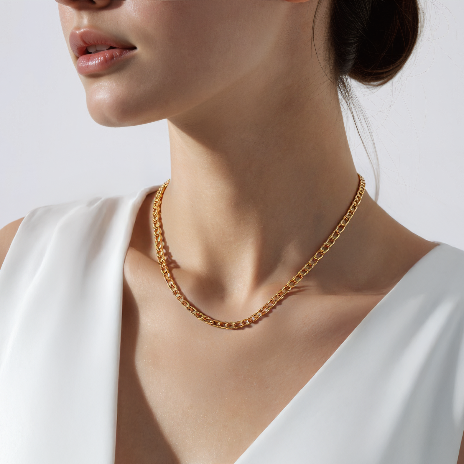 Łańcuszek Savicki 3,5mm: złoty 585, pancerka - 4