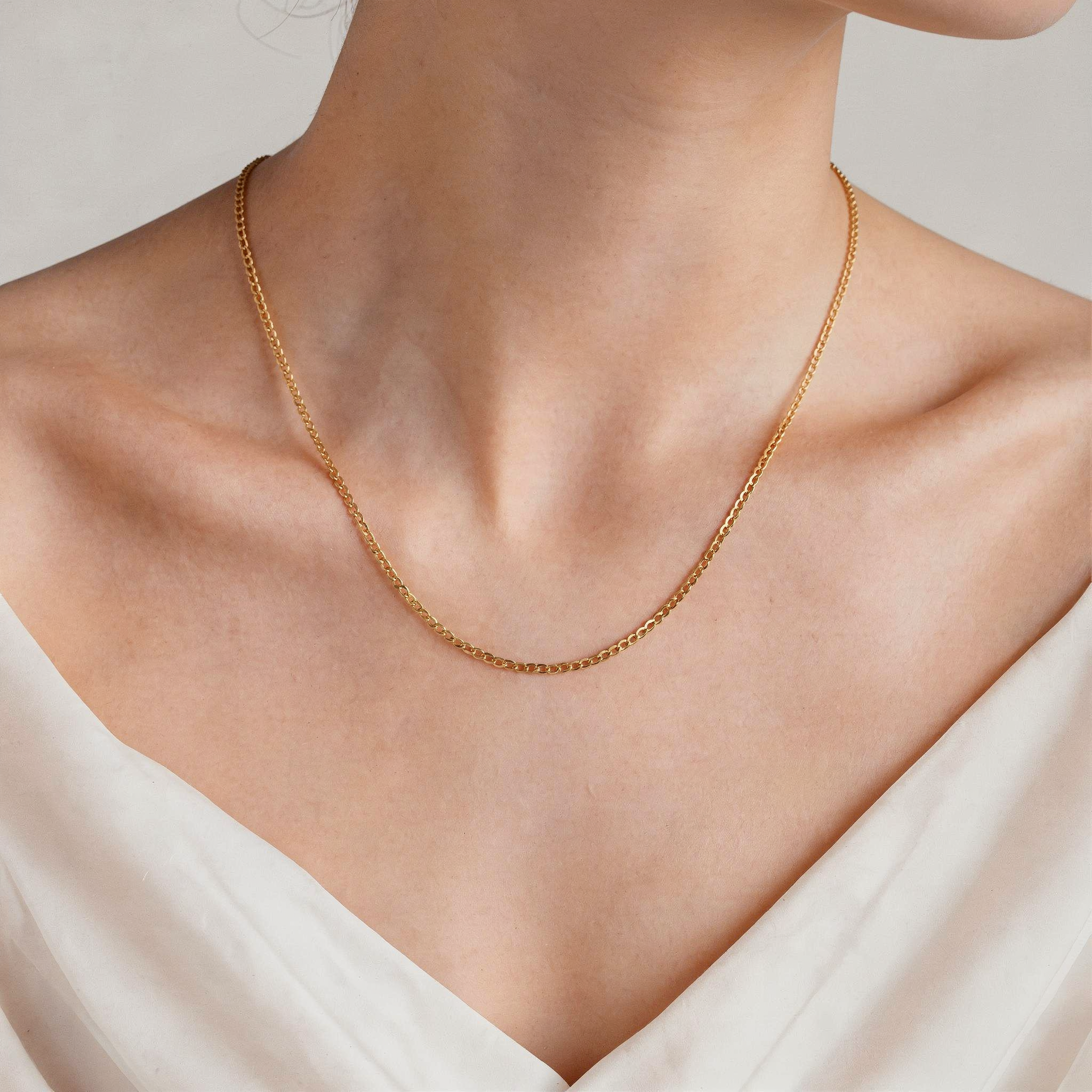 Kette Savicki 2,8 mm: Weißgold 585, Panzerkette - 5