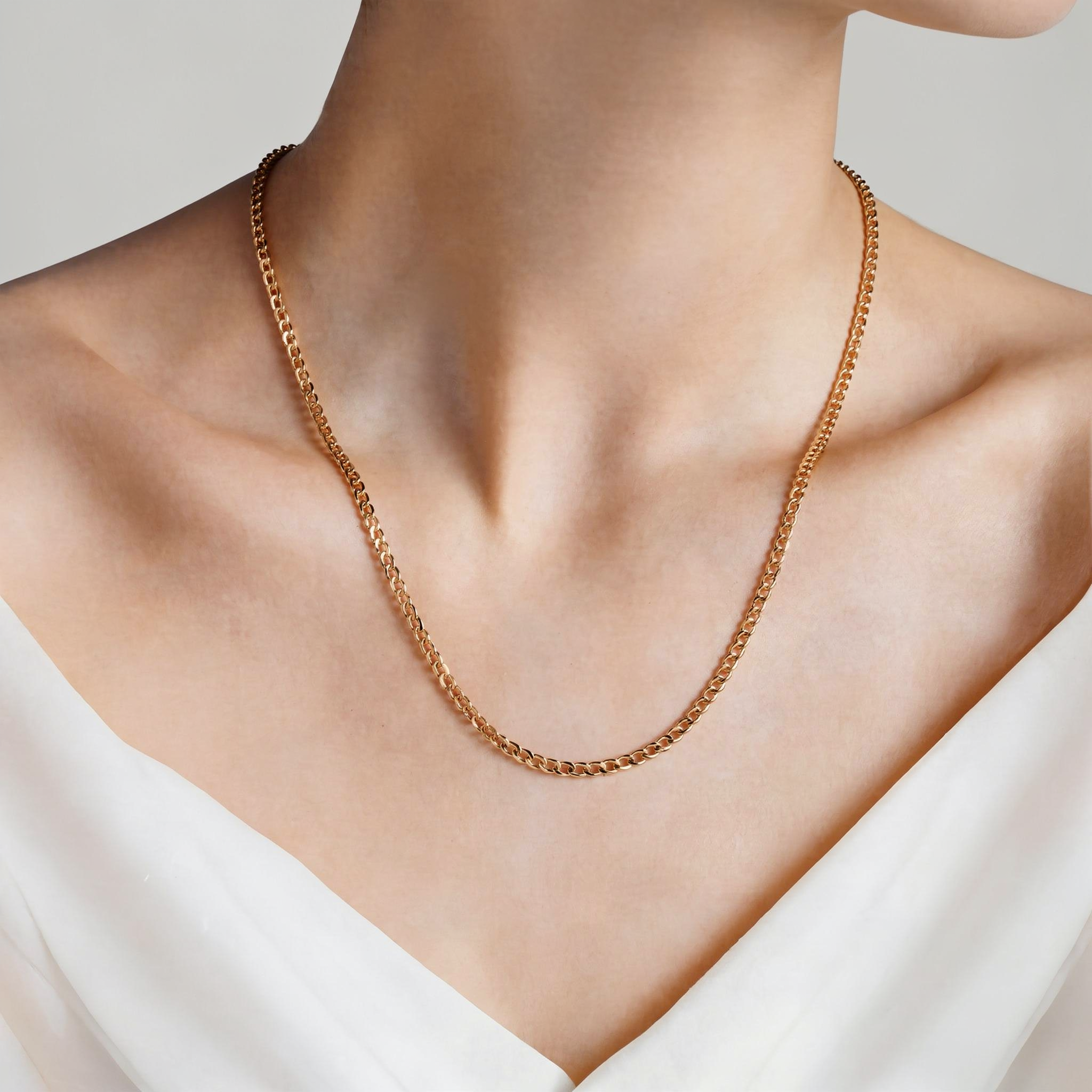 Łańcuszek Savicki 3,2mm: złoty 585, pancerka - 5